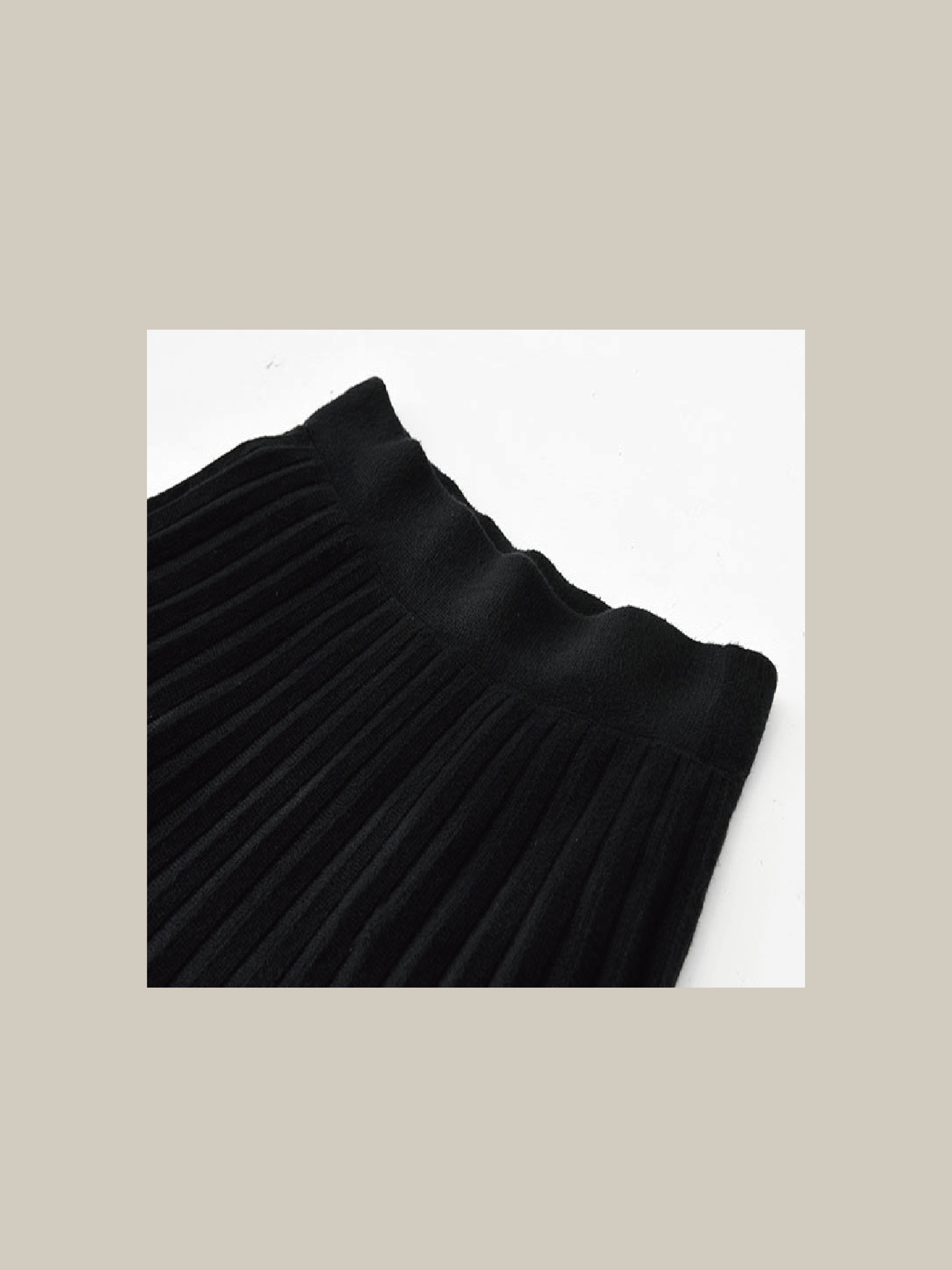 Lace Stitching Ribbon Knit Skirt