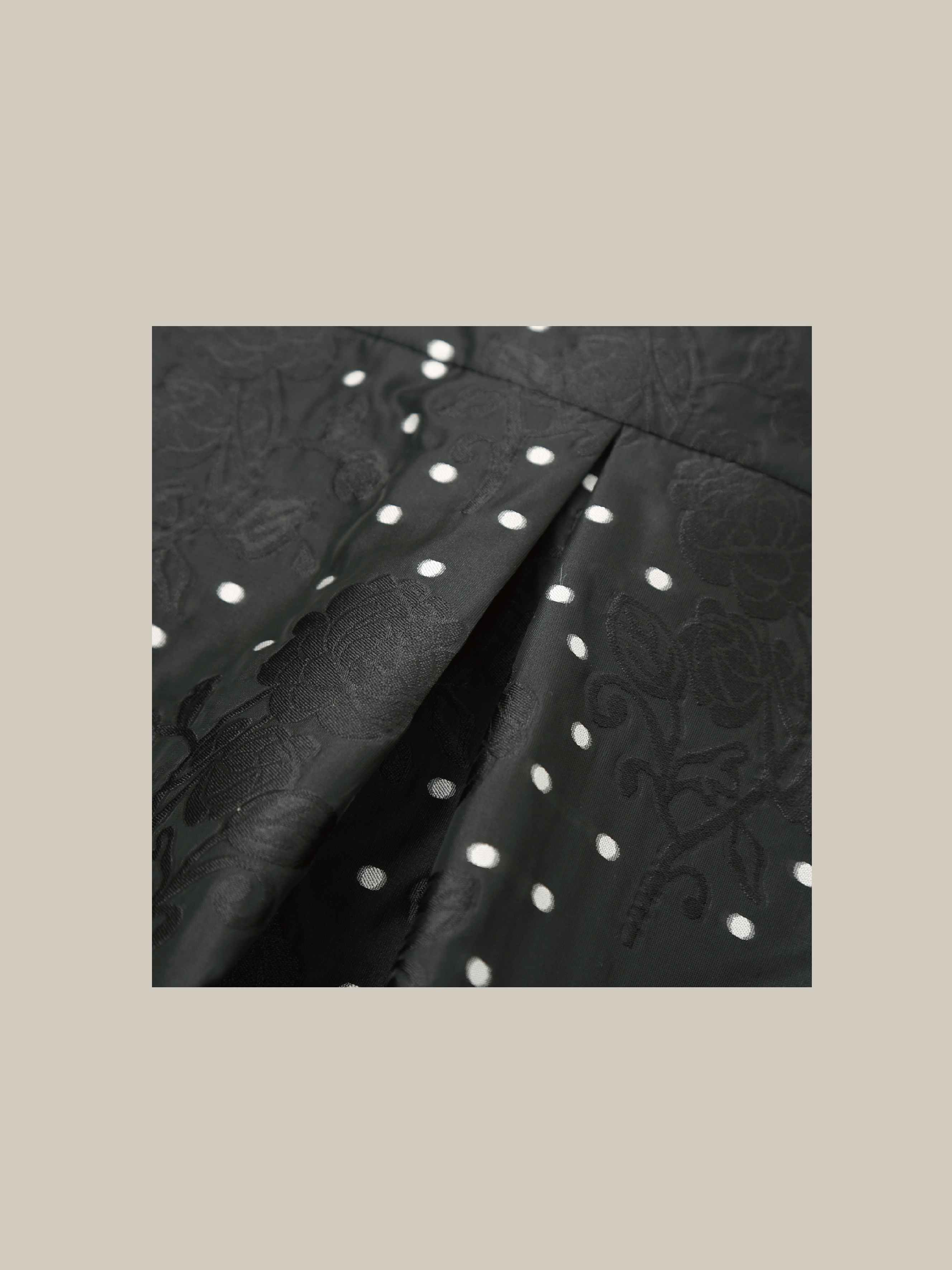 Flower Embroidery Dot One Piece