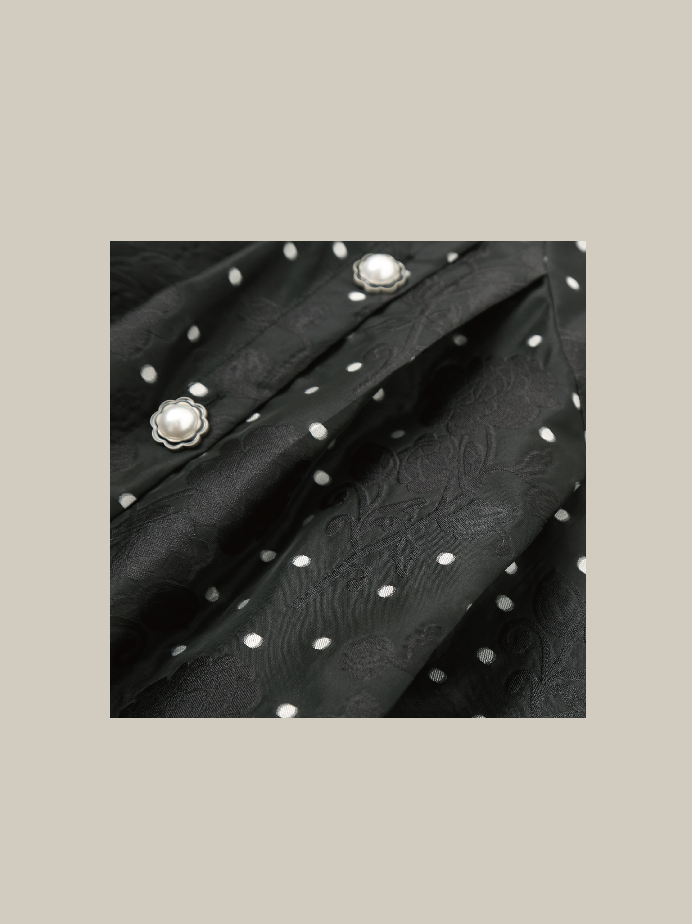 Flower Embroidery Dot One Piece