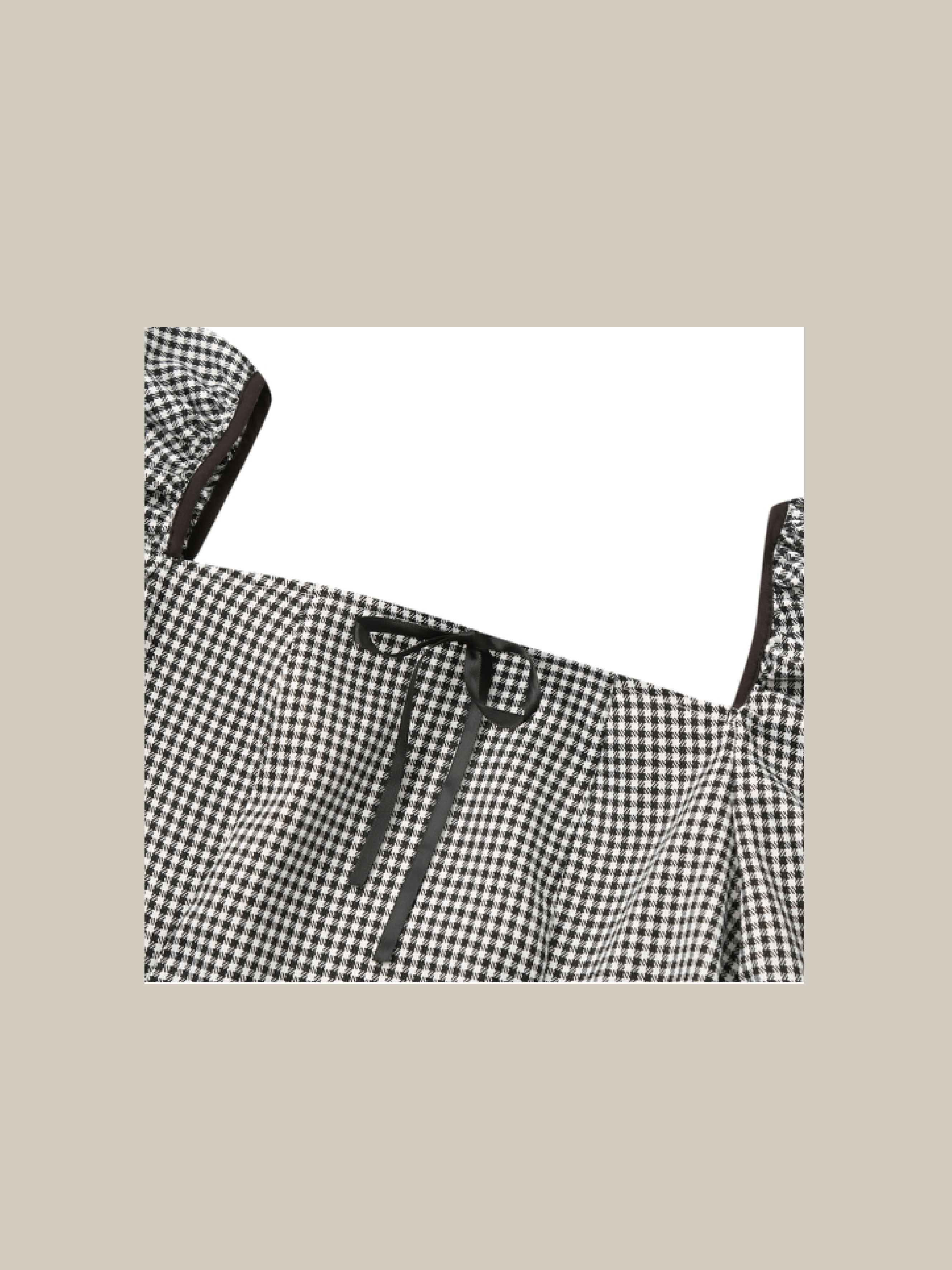 Off-Shoulder Gingham Short Top