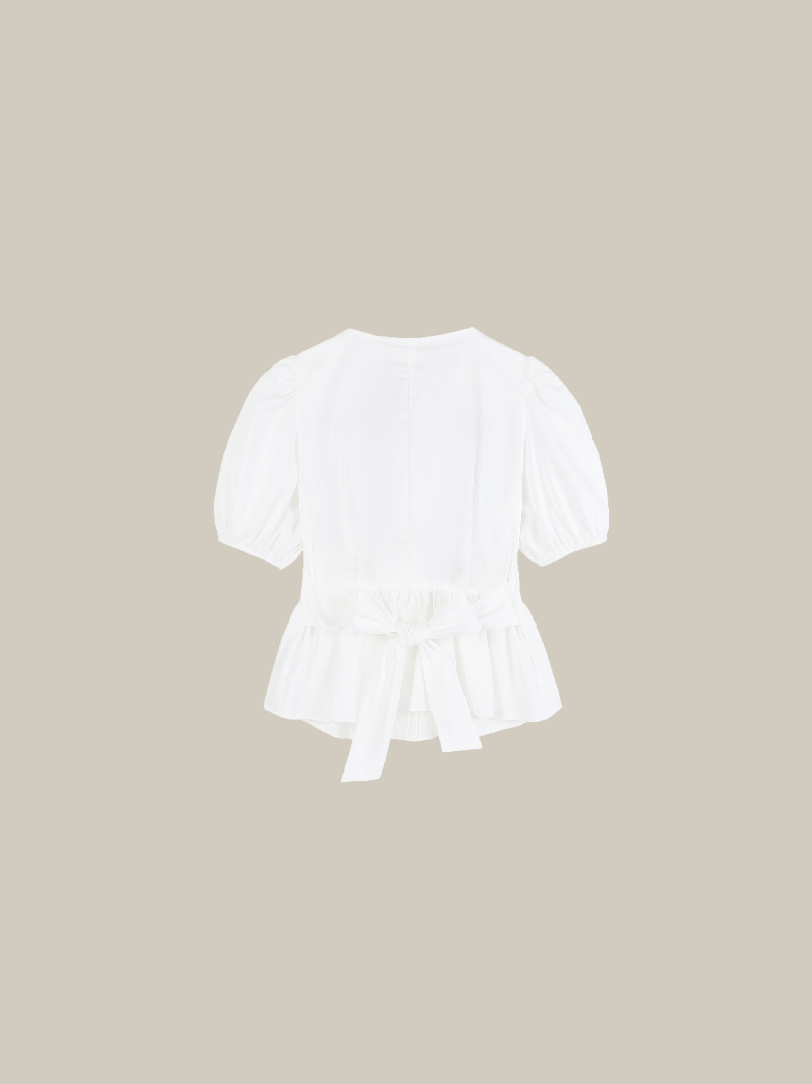 Блуза с двойной лентой и баской