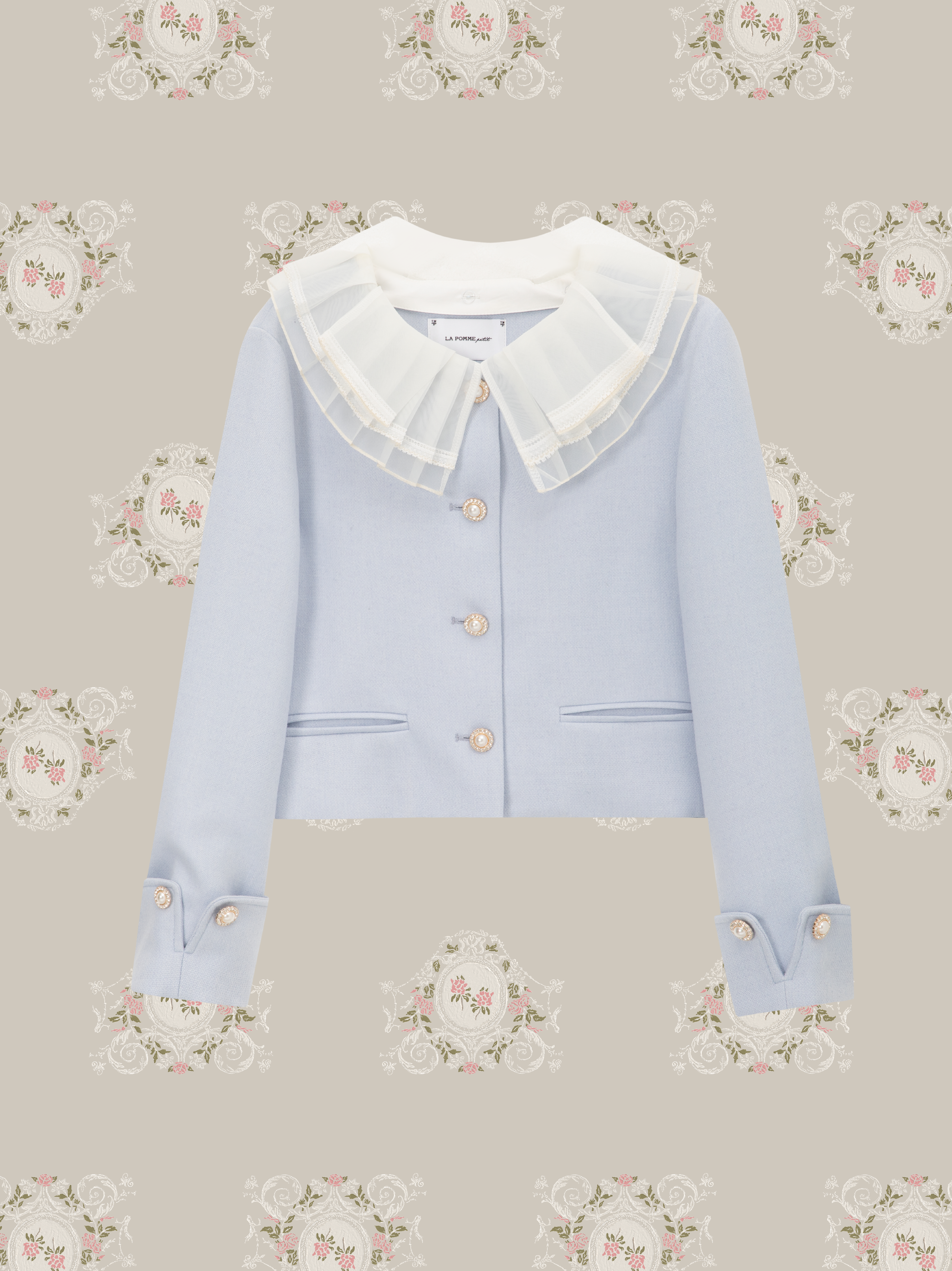 ・予約商品・Princess Lace Collar Woolly Pearl Set Up/プリンセスレースカラーウーリーパールセットアップ