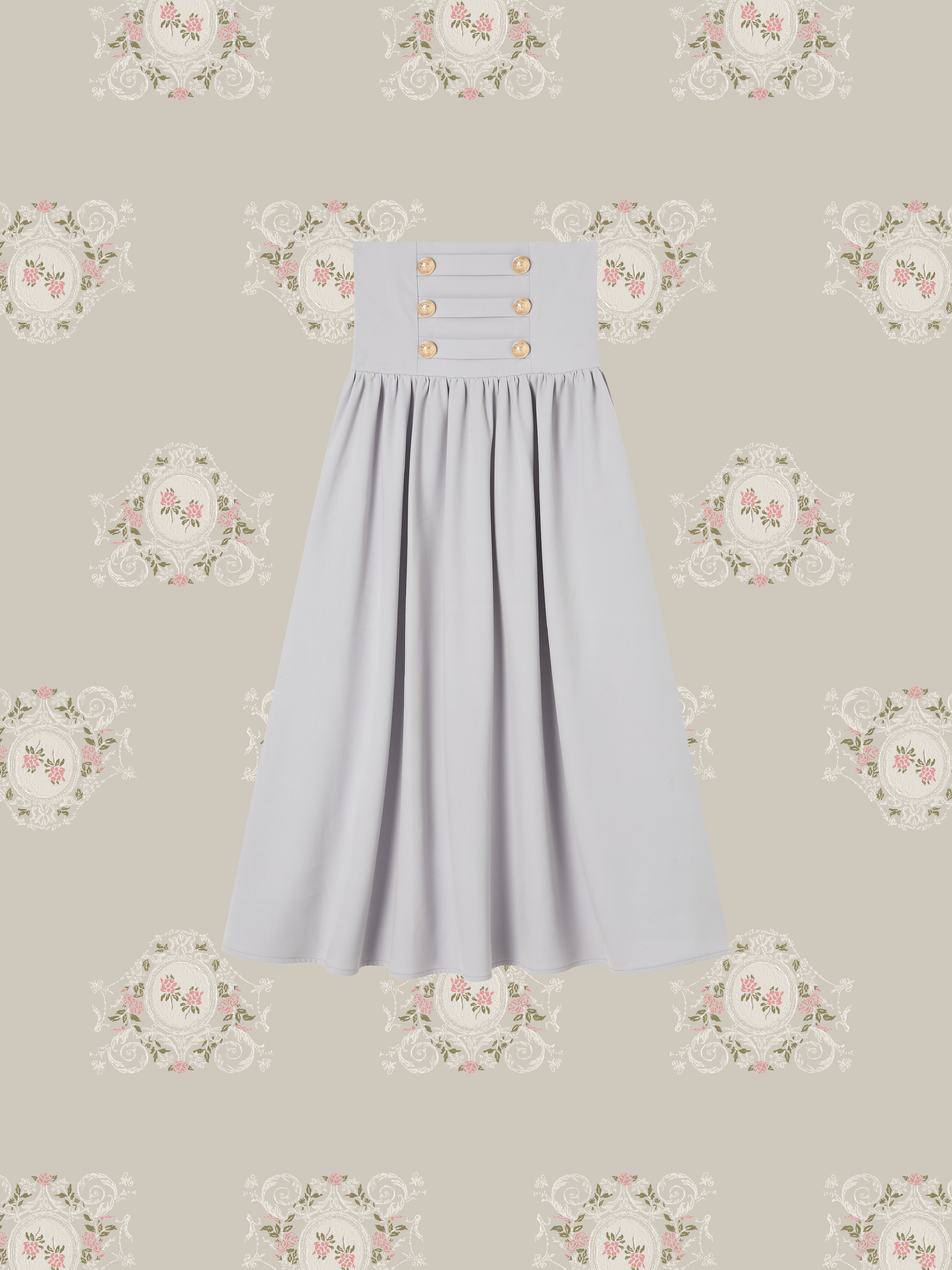 ・予約商品・Elegant Collar Jacket With Lace Up Skirt/エレガント襟ジャケットレースアップスカート