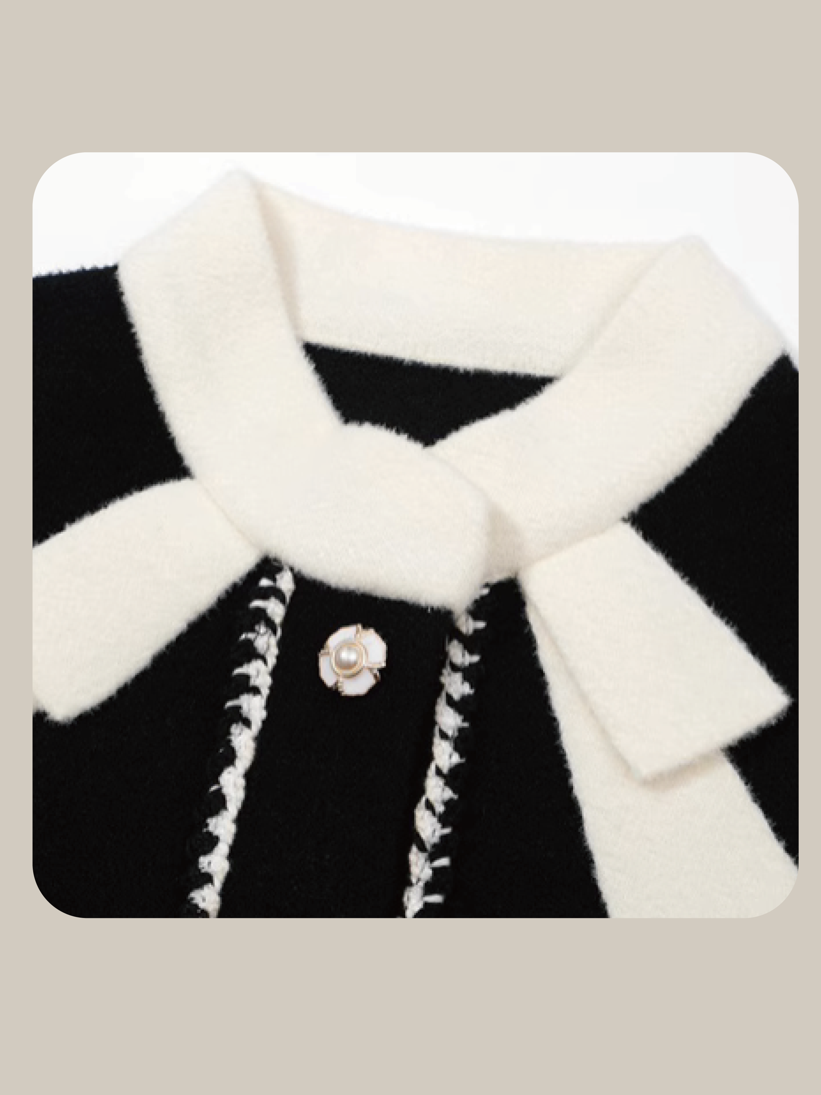 Texture Pearl Button Woolen Jacket
