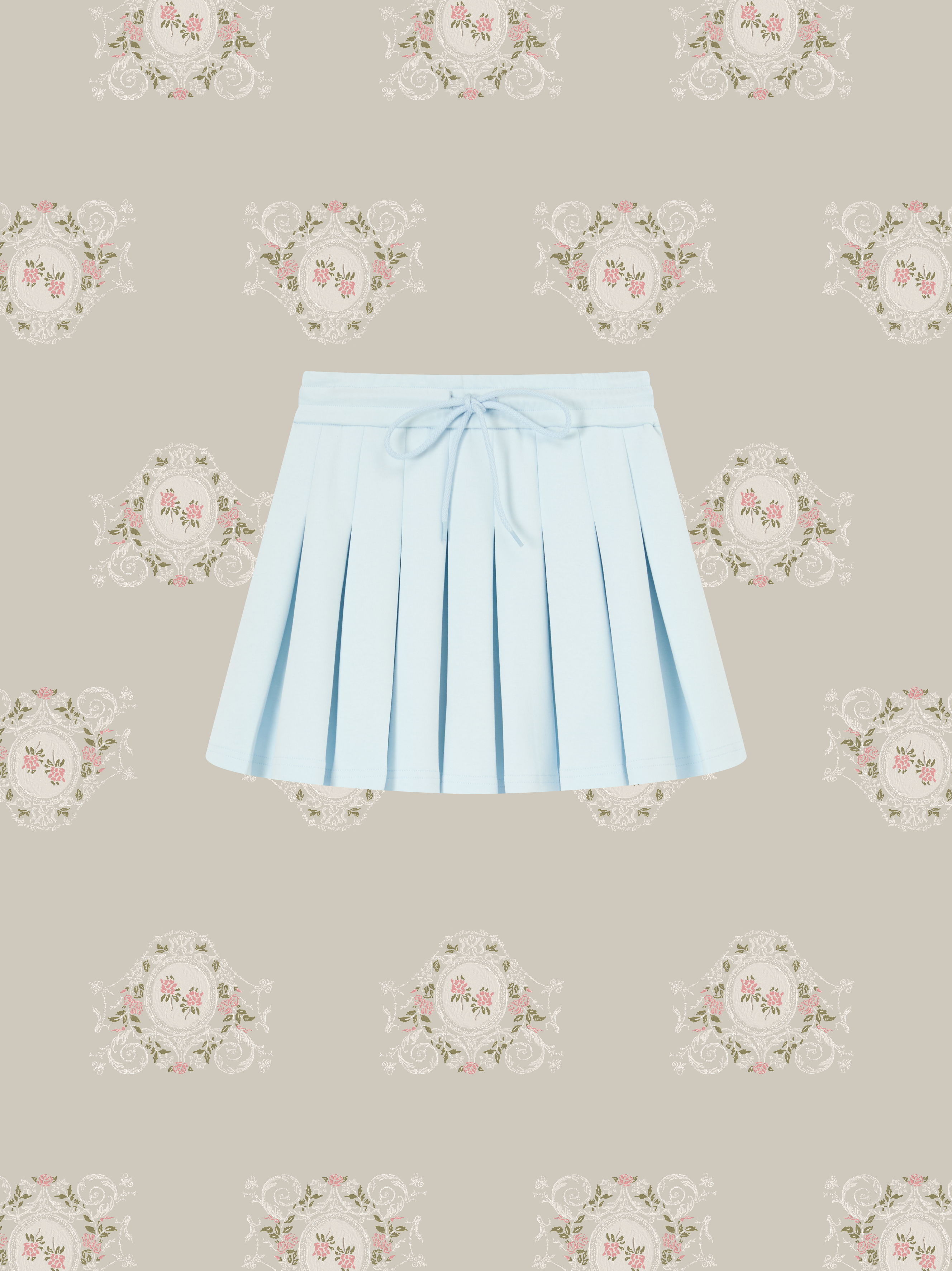 ・予約商品・Preppy Macaron Sweat Pleats Skirt Set Up/プレッピーマカロン風スウェットプリーツスカートセットアップ