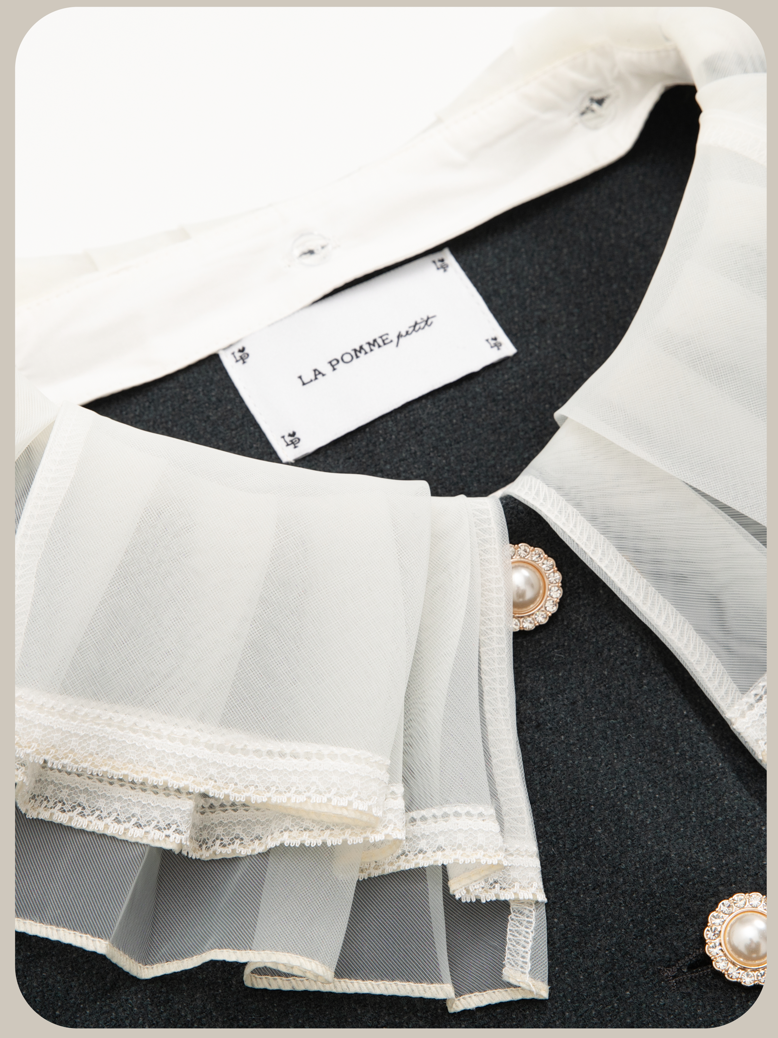 ・予約商品・Princess Lace Collar Woolly Pearl Set Up/プリンセスレースカラーウーリーパールセットアップ