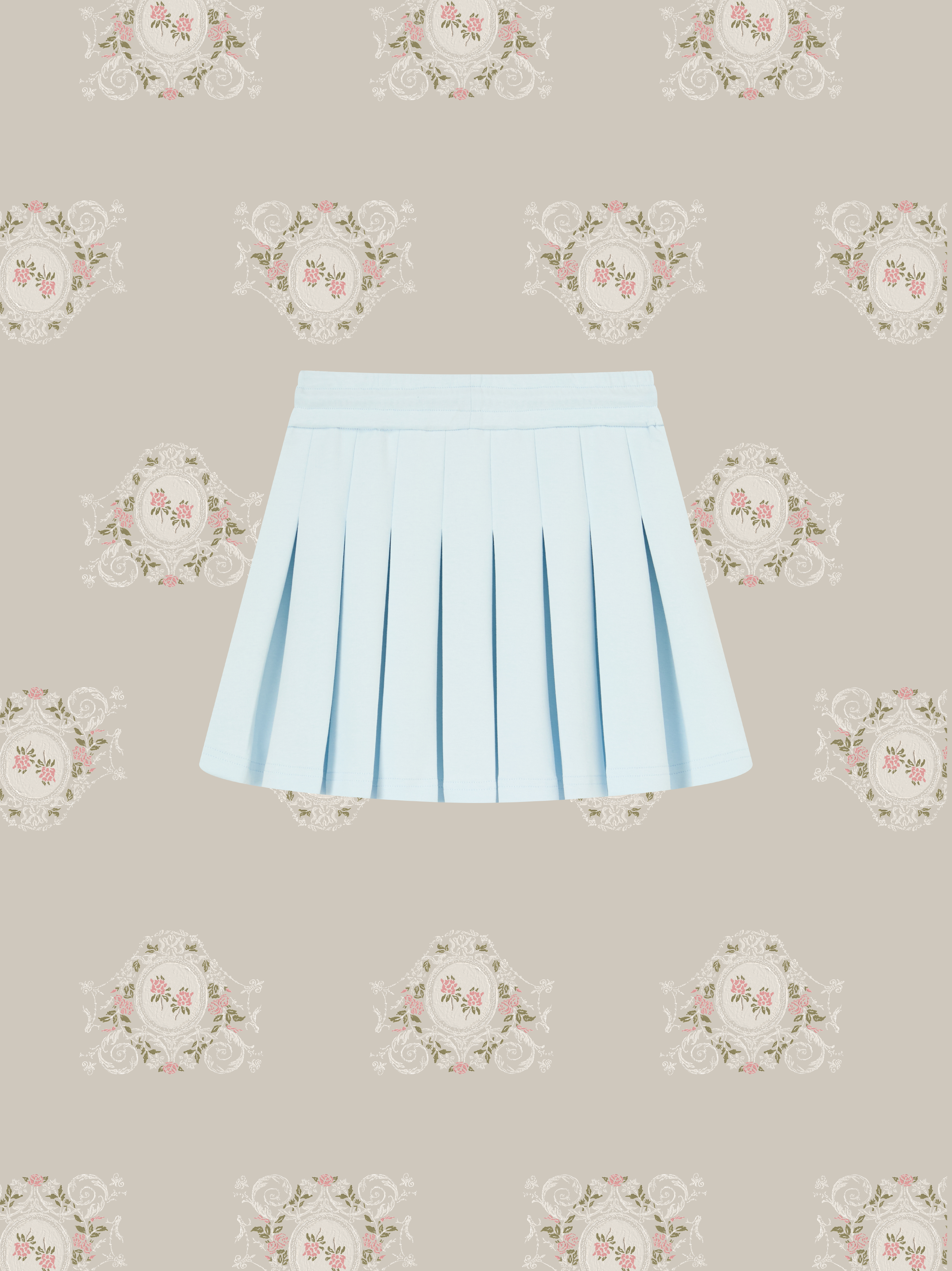 ・予約商品・Preppy Macaron Sweat Pleats Skirt Set Up/プレッピーマカロン風スウェットプリーツスカートセットアップ