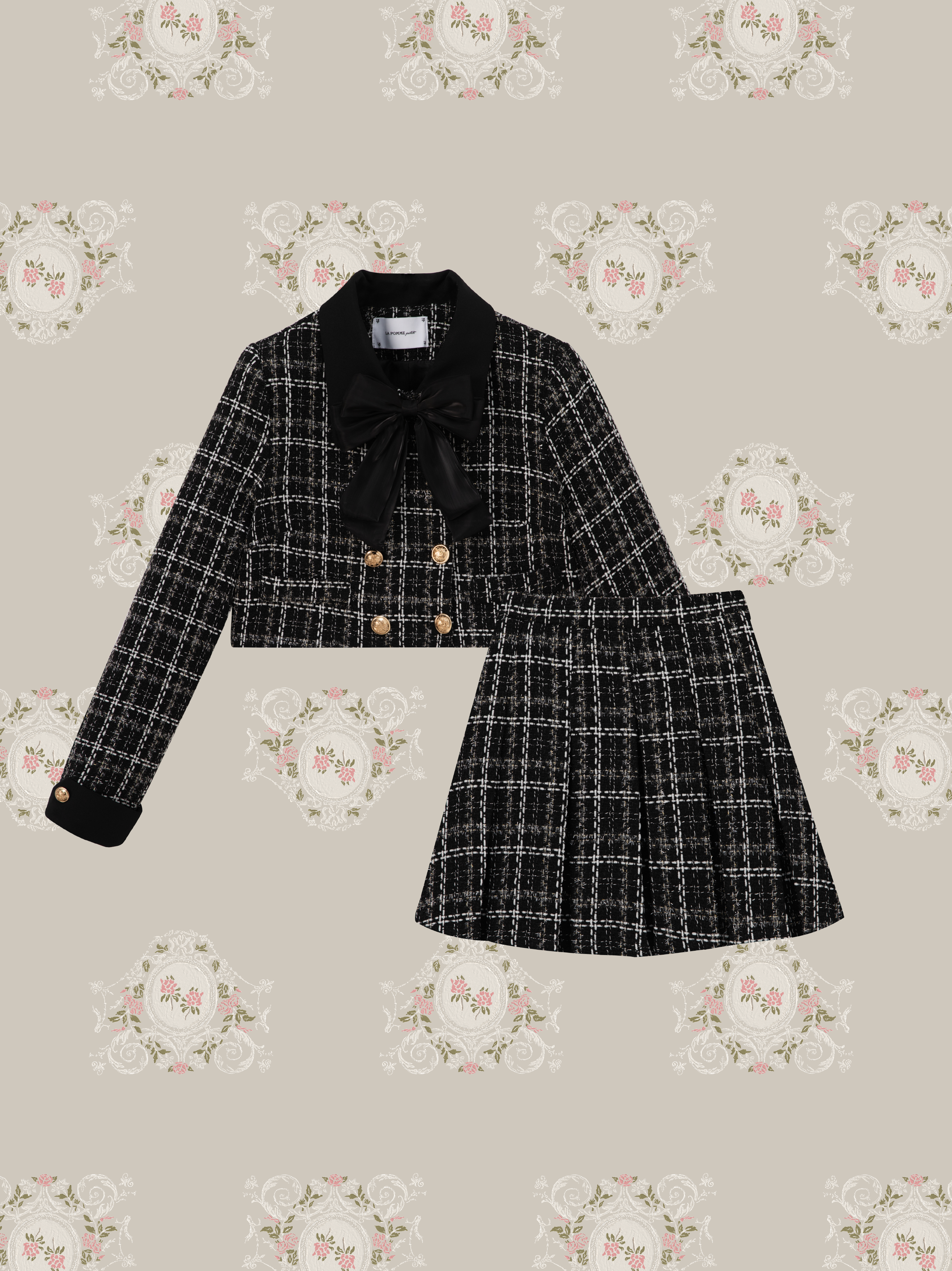 11/7 New Color❤︎　Elegant Tweed Ribbon Set-Up/エレガントツイードリボンセットアップ