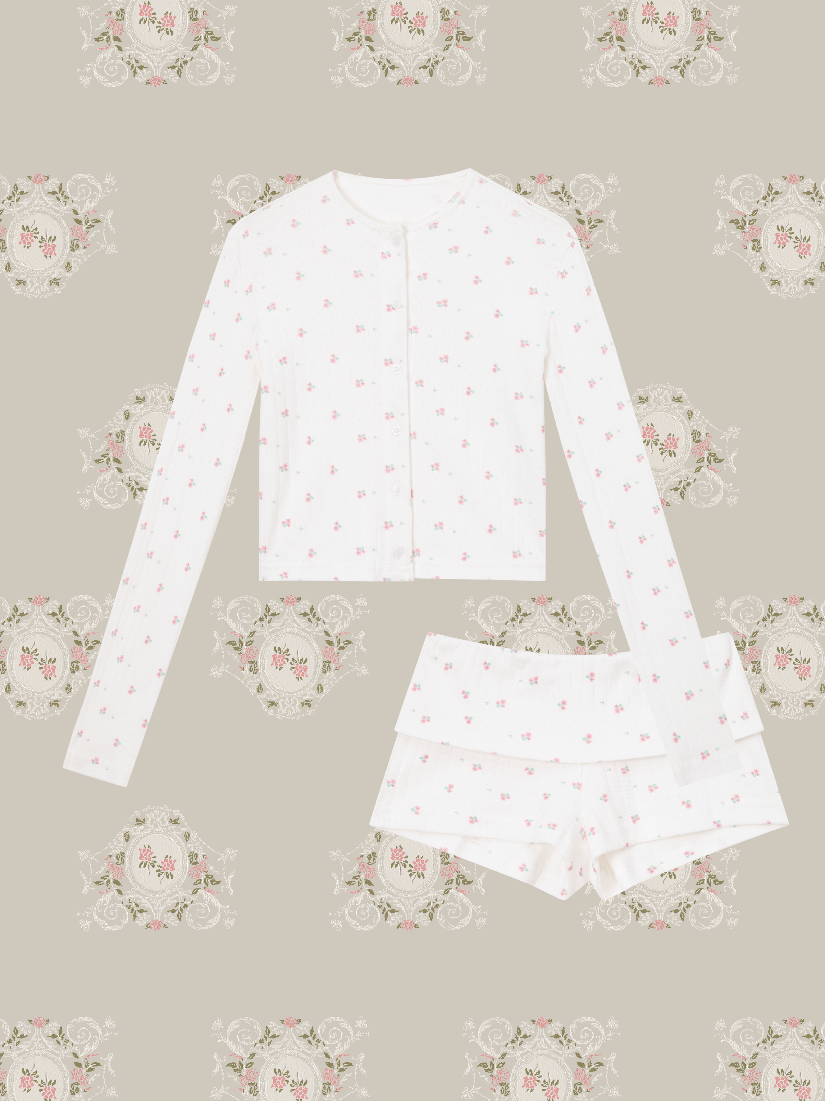 Soft Ditsy Floral 3 Items Set Up/ソフト小花柄3アイテムセットアップ