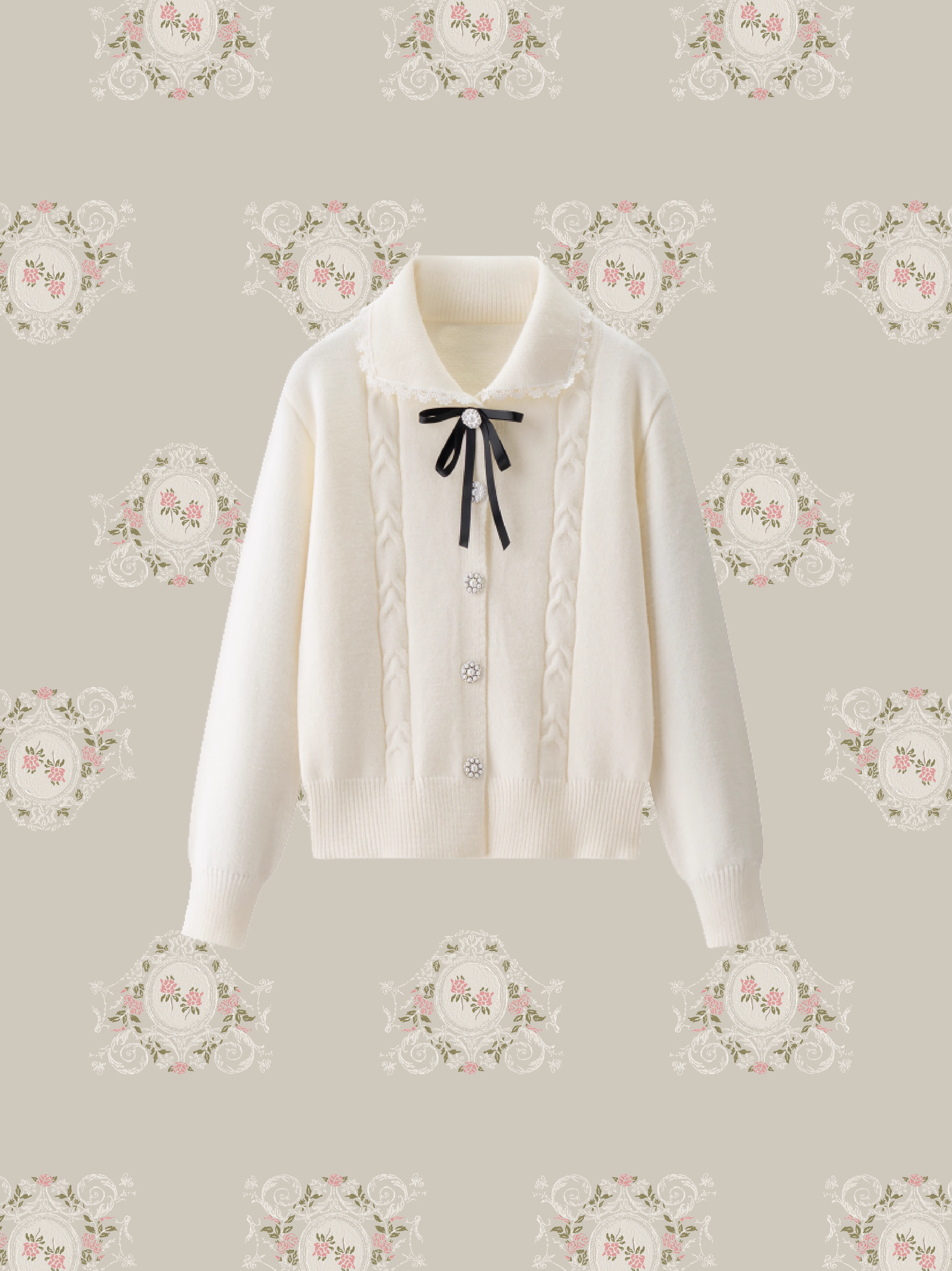 Pearl Button Sweet Rib Cardigan/パールボタン スイートリブカーディガン