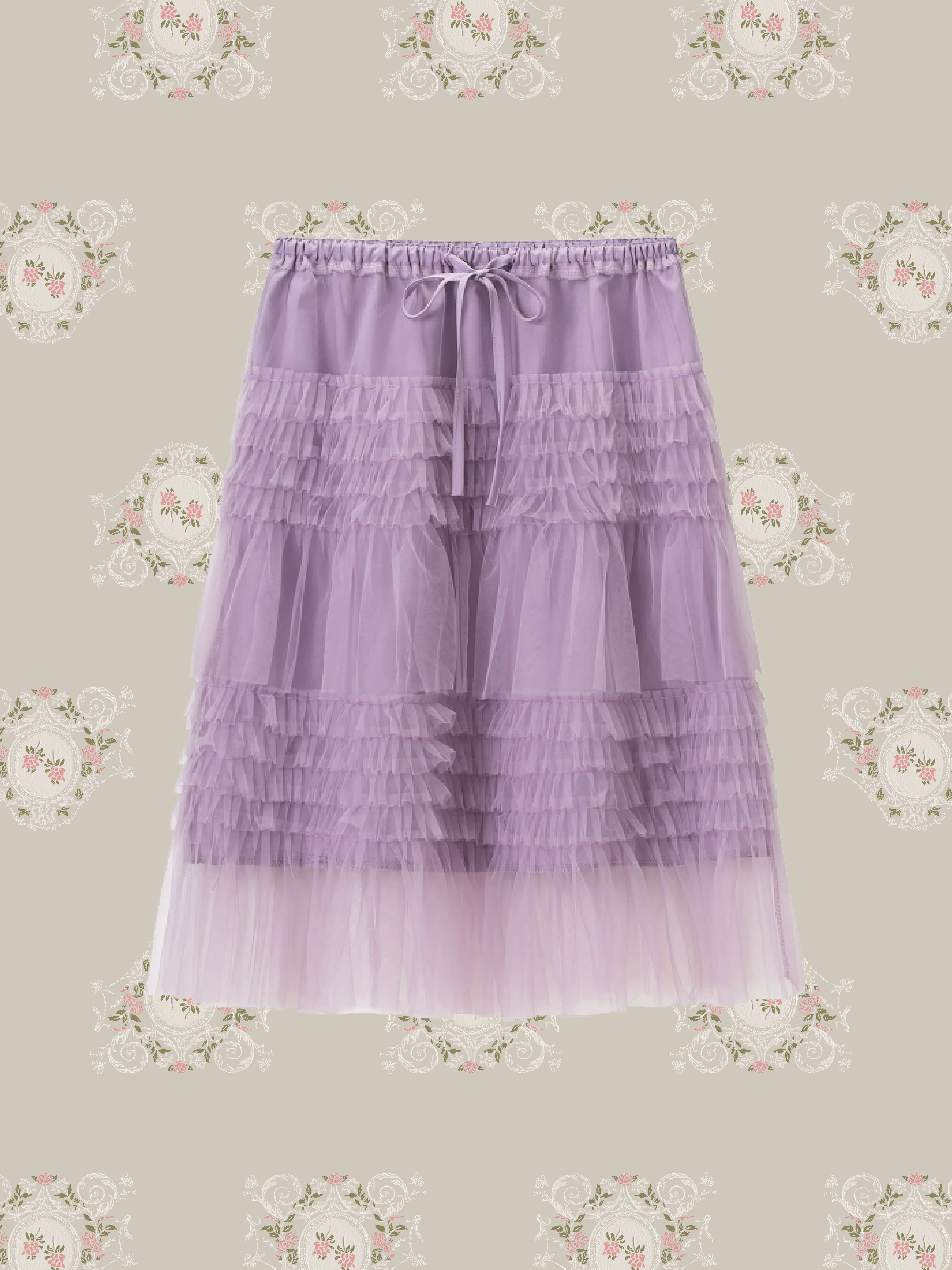 Ruffle Flare Mesh Skirt/フリルフレアメッシュスカート