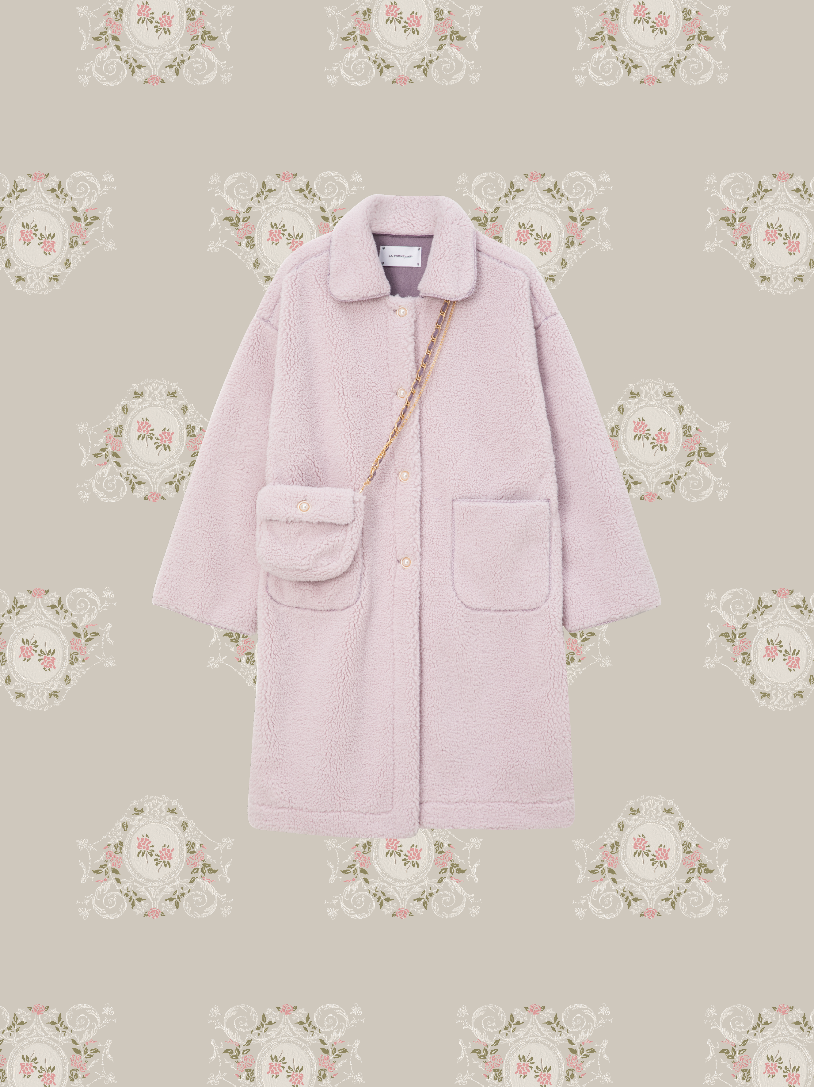 Polar Boa Coat With Mini Bag/ポーラーボアコート ミニバッグ付き