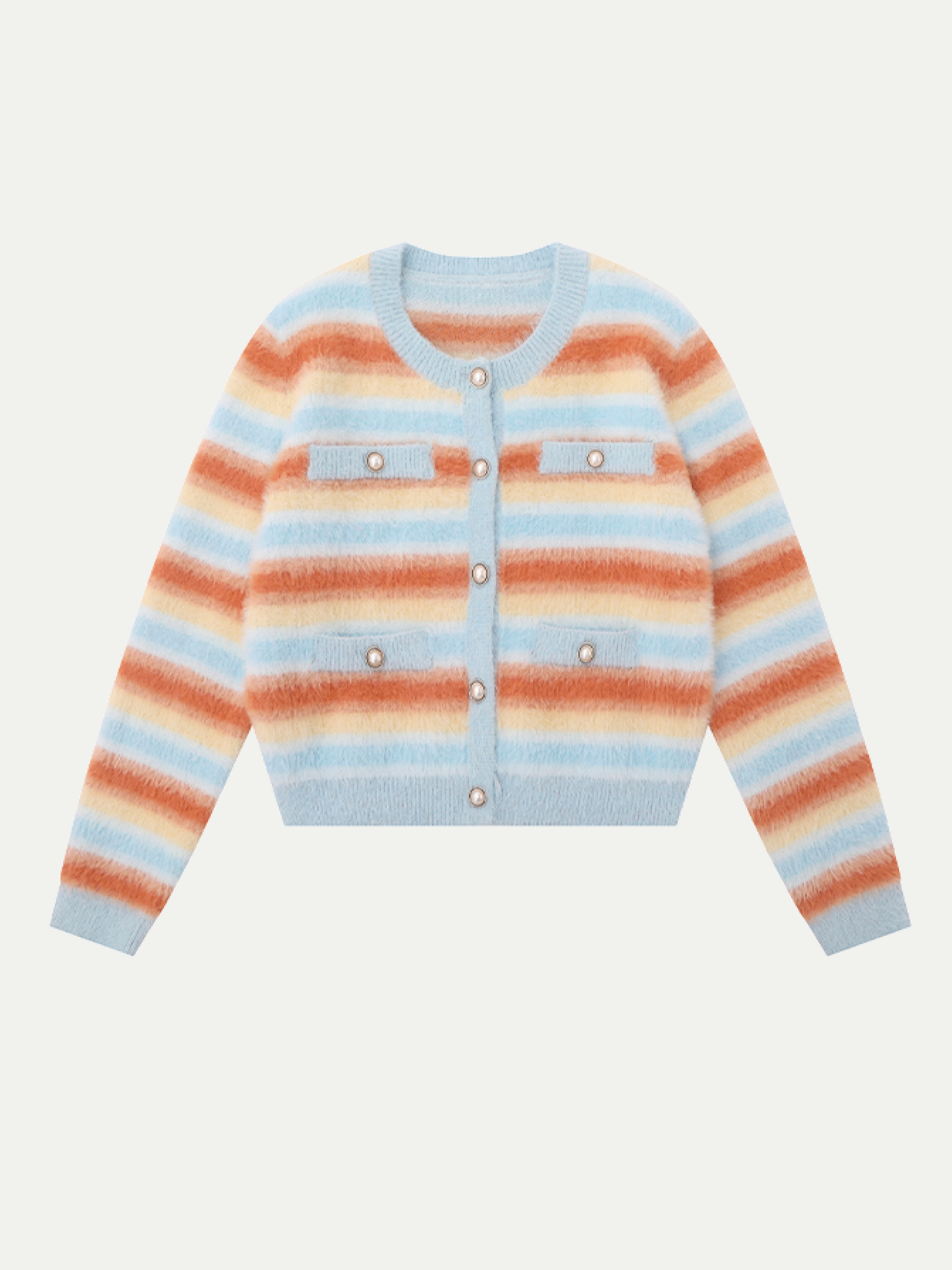 Contrast stripe cardigan outlet