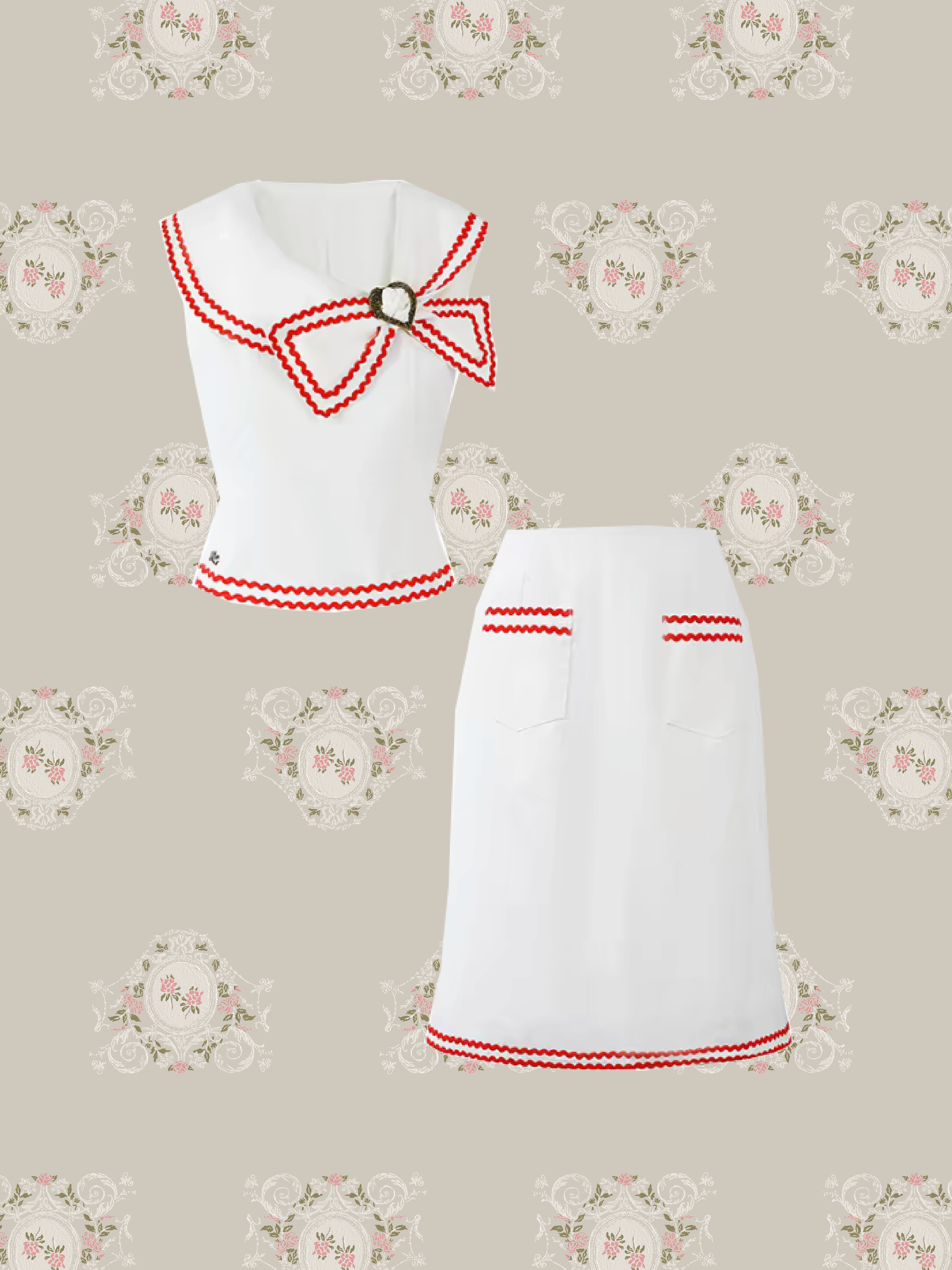 Rouge Ribbon Contrast Set Up/ルージュリボンコントラストセットアップ