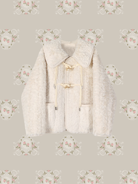 Cute Faux Fur Toggle Coat/キュートフェイクファートグルコート