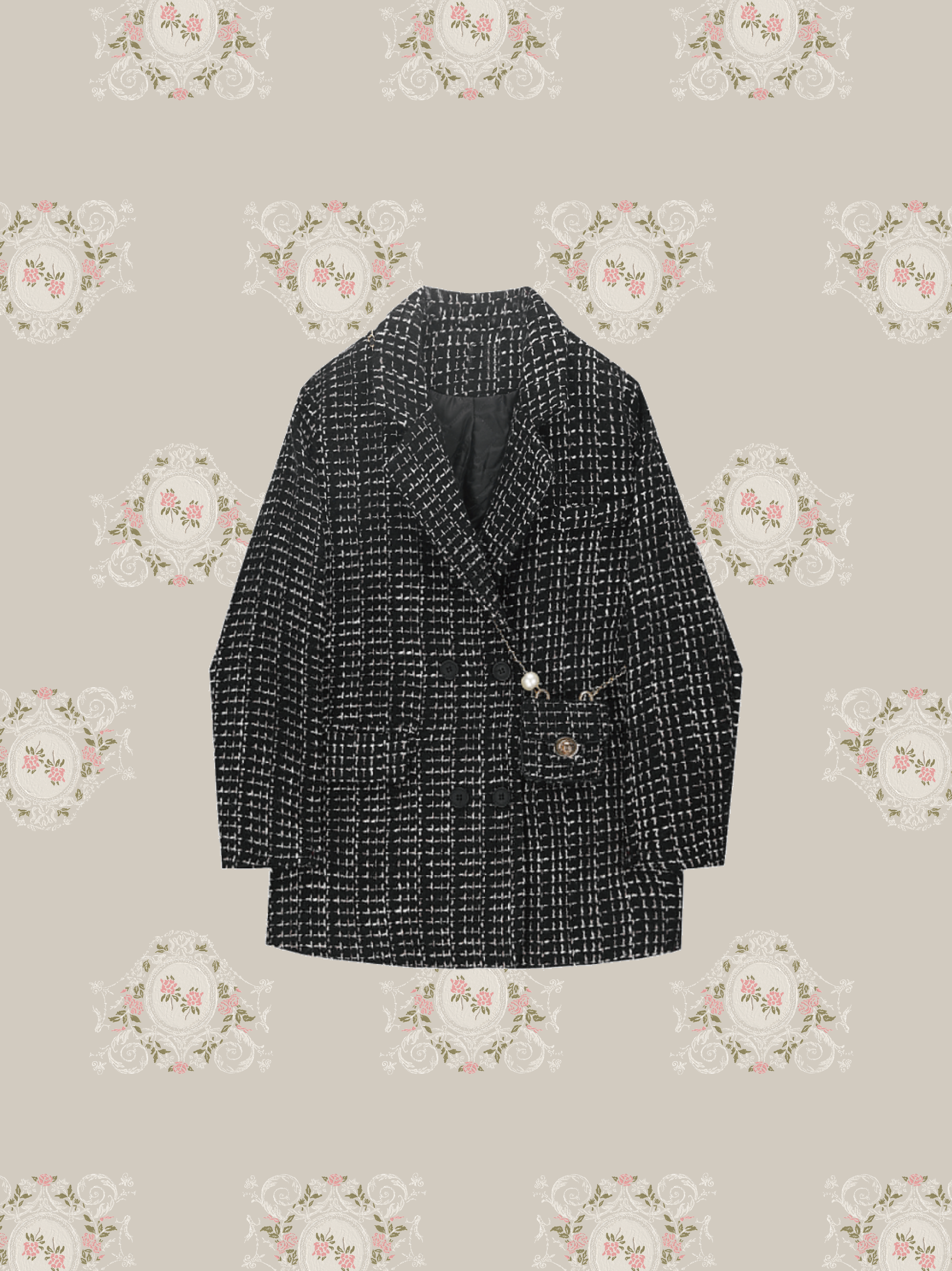 Elegant Tweed Jacket With Mini Bag