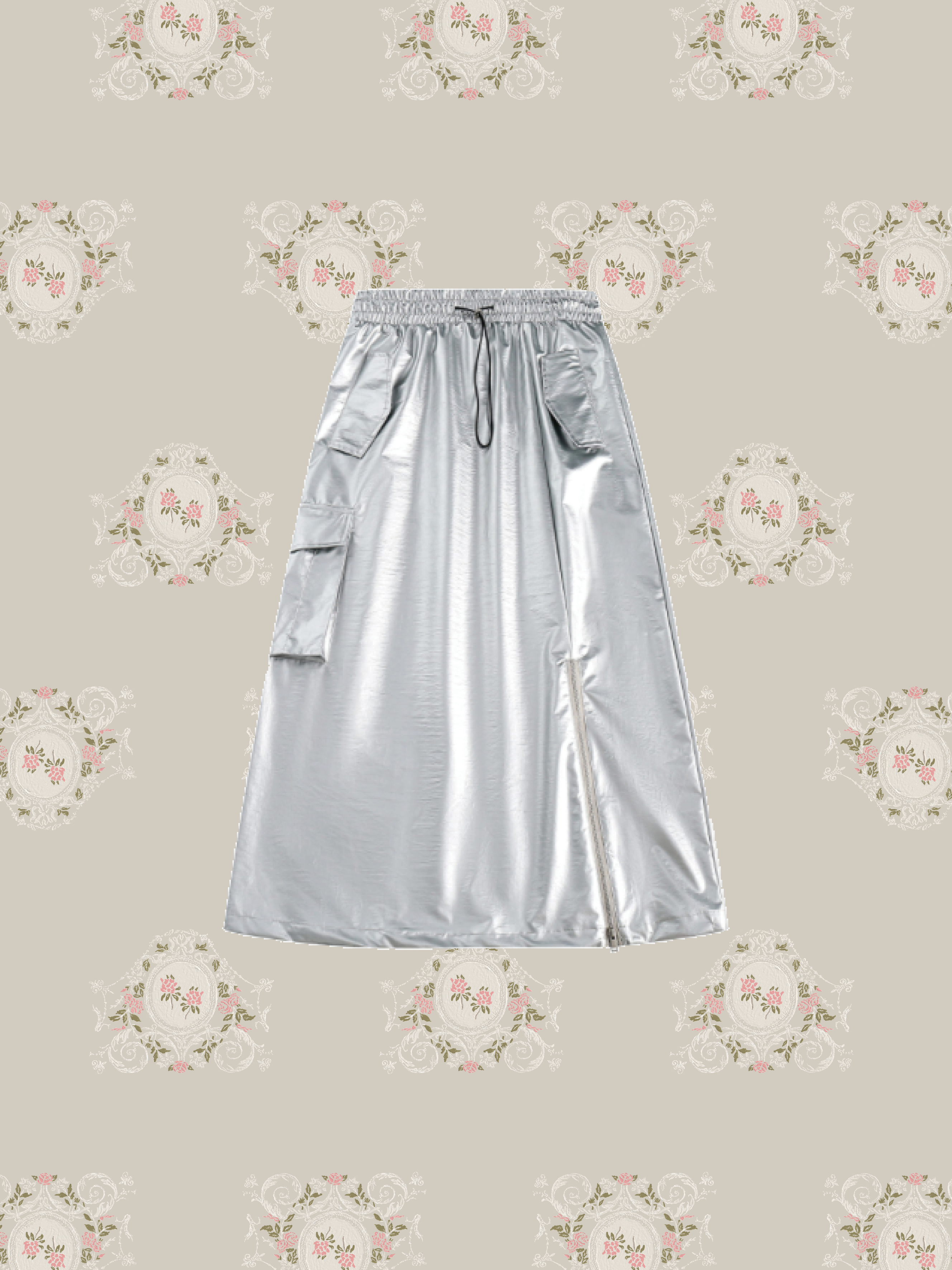 Functional Style Silver Skirt ファンクショナルスタイルシルバースカート