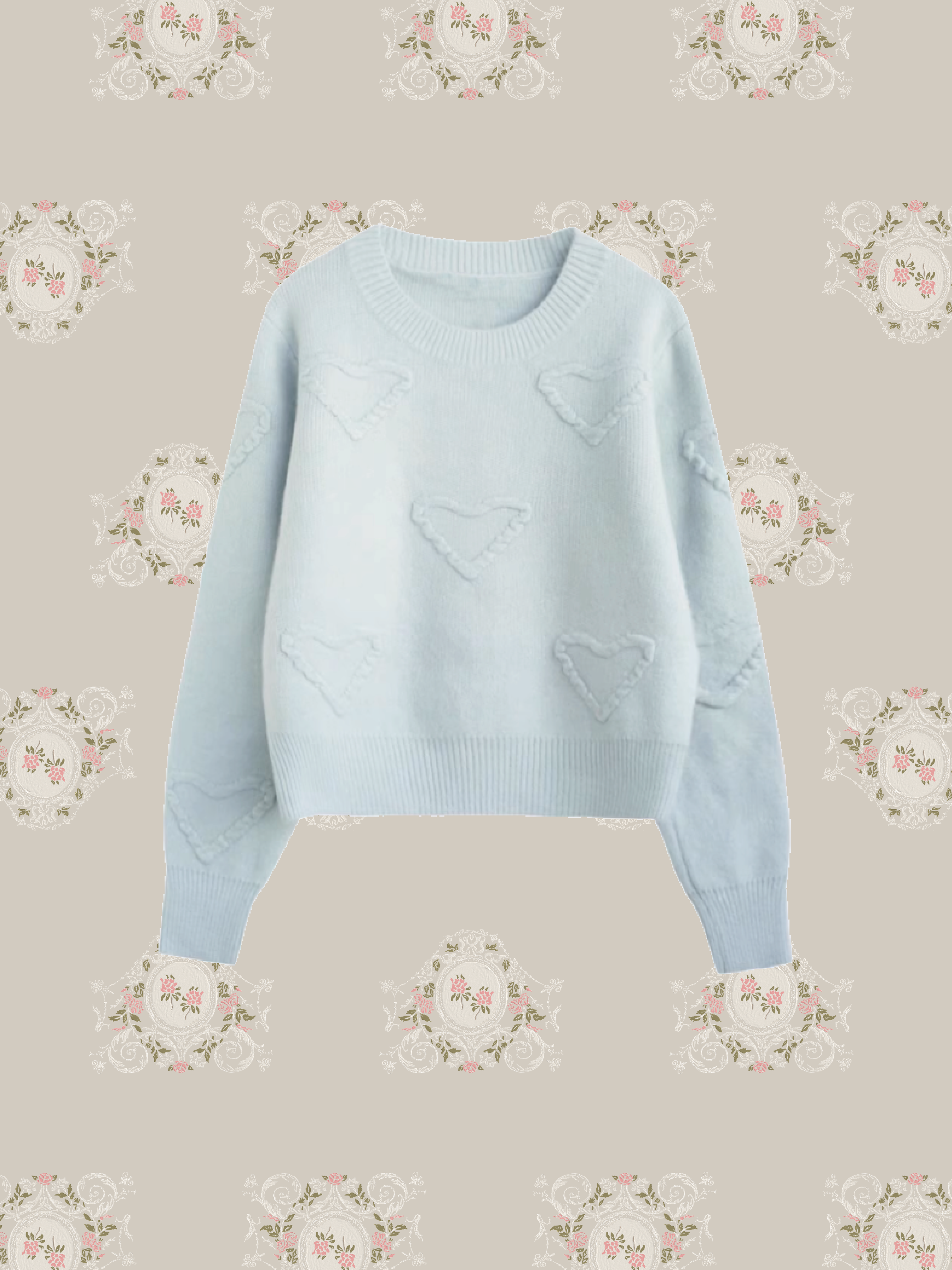 Heart Jacquard Rib Sweater/ハートジャカードリブセーター
