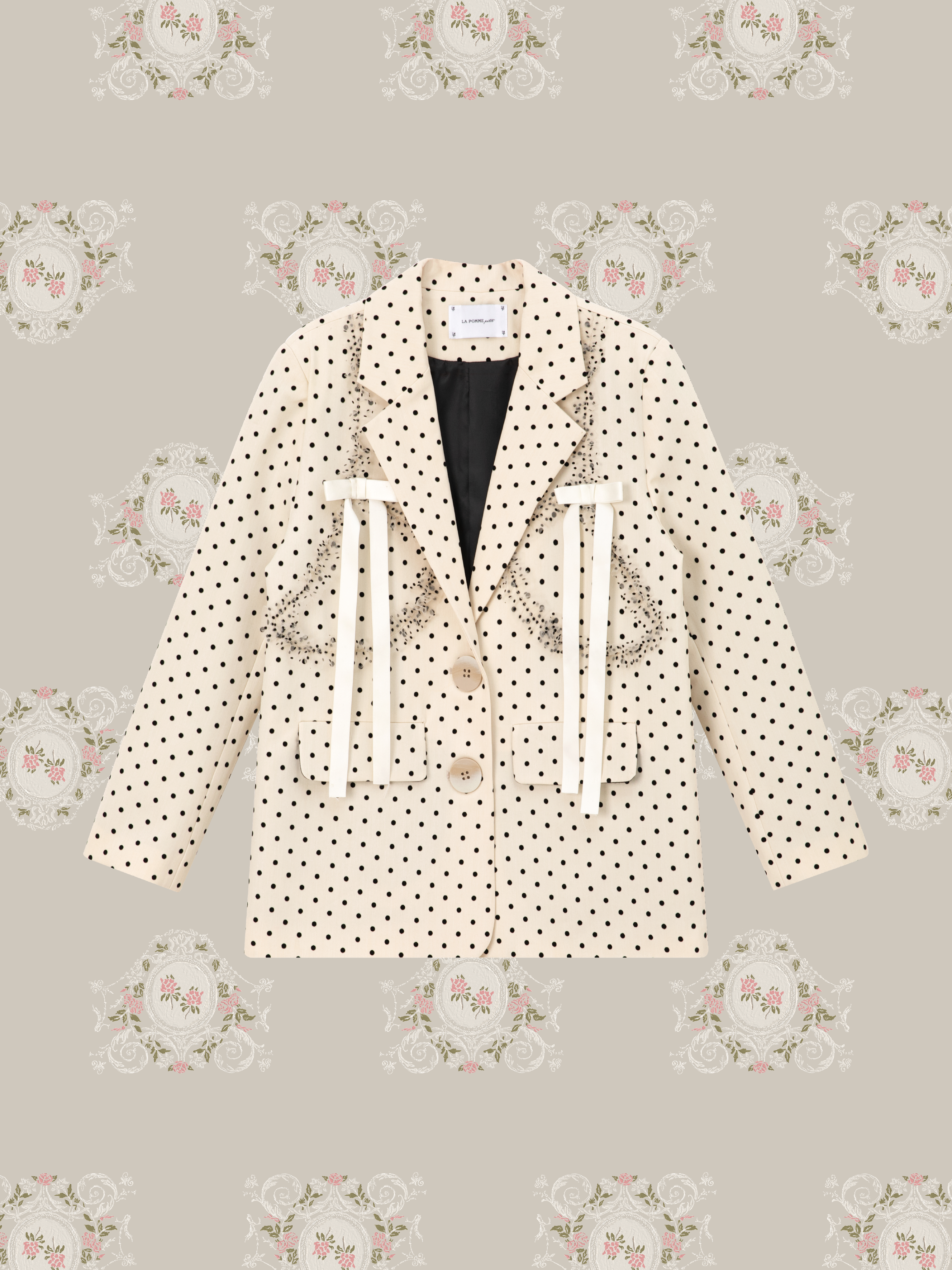 ・予約商品・Dots Lace Ribbon Jacketドットレースリボンジャケット