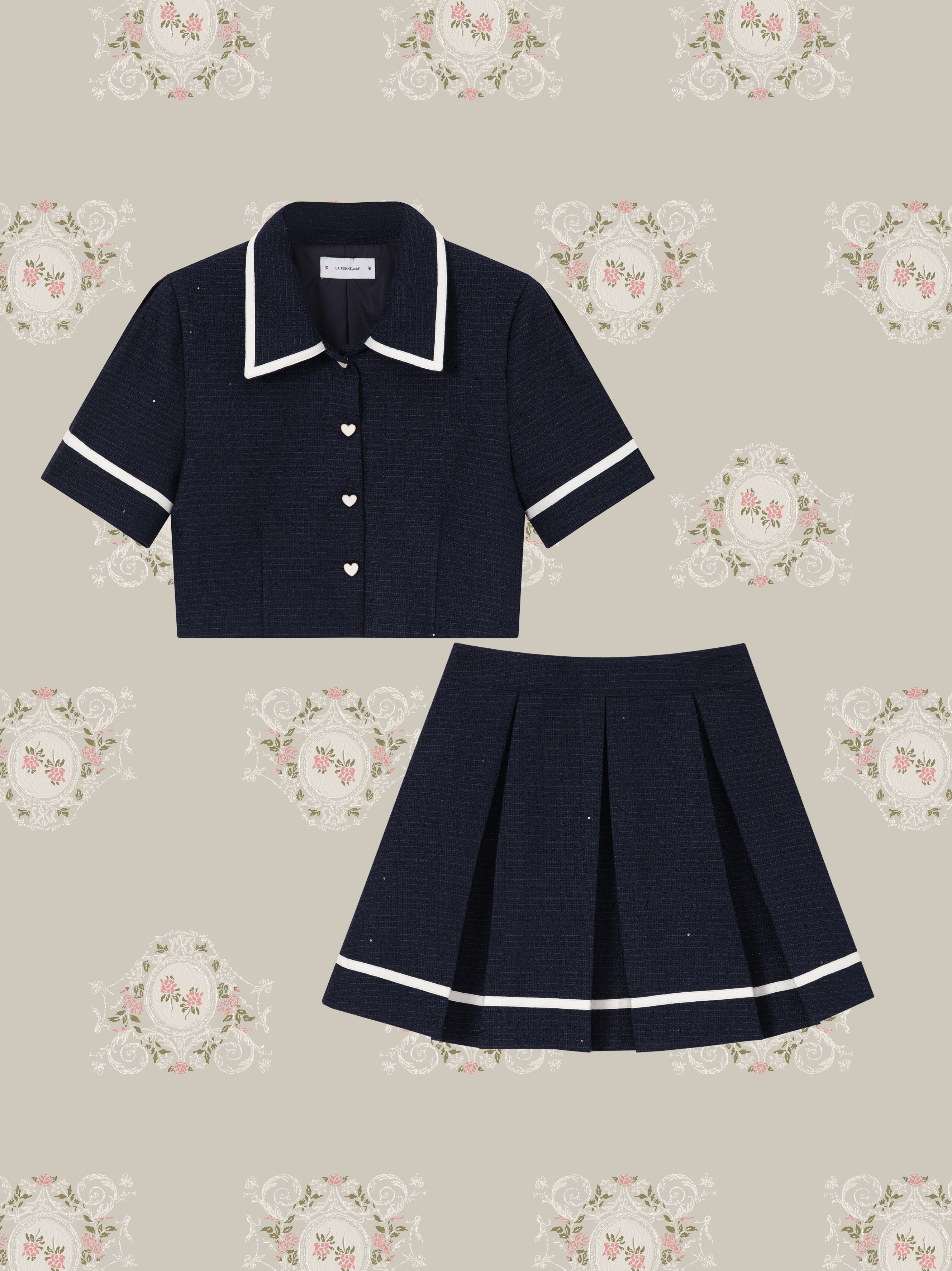 ・予約商品・Polo Heartline Pleated Set Up/ポロハートラインプリーツセットアップ