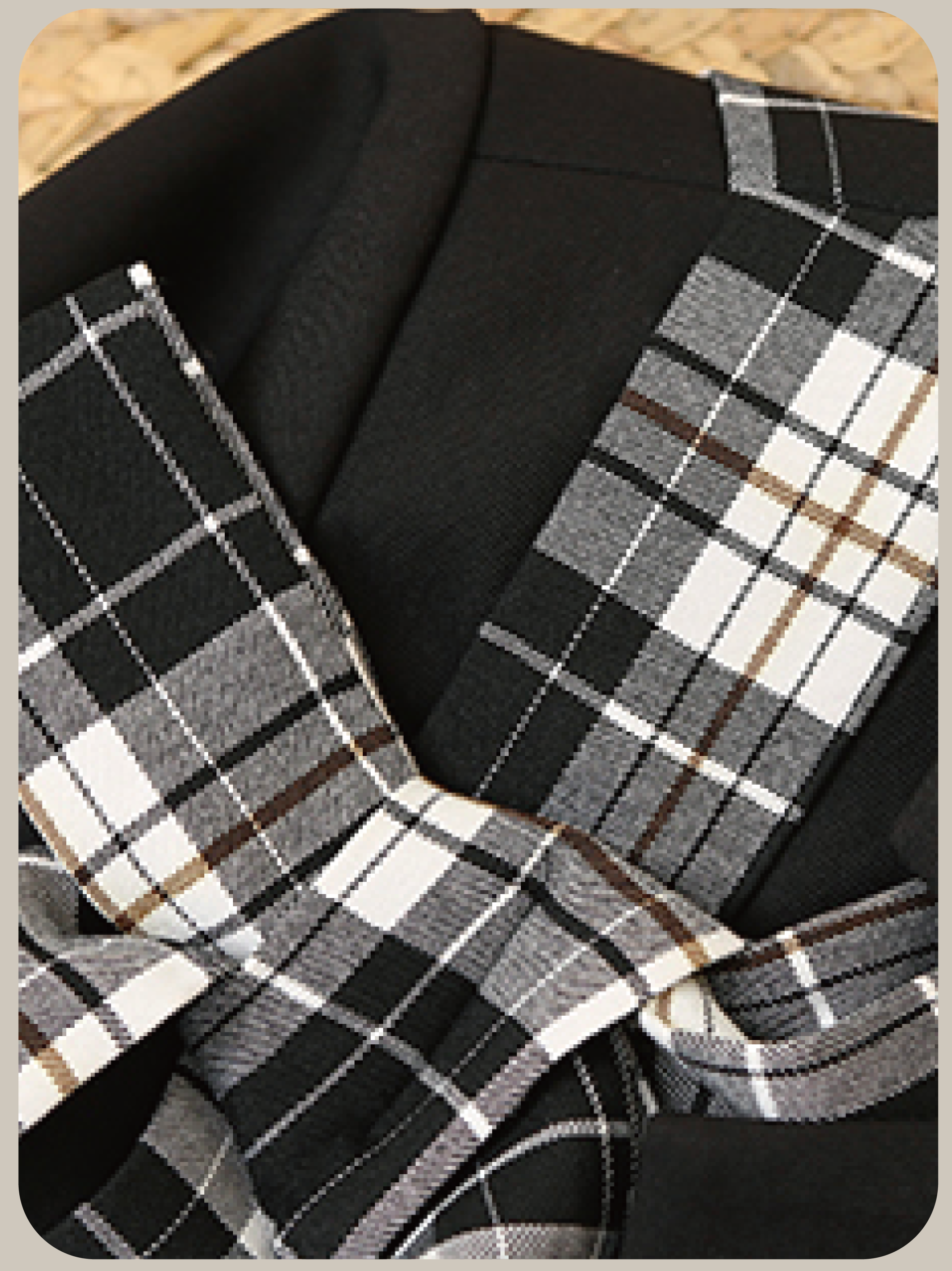 ・予約商品・Check & Dot Bow Ribbon Jacket/チェック＆ドットリボンボウジャケット