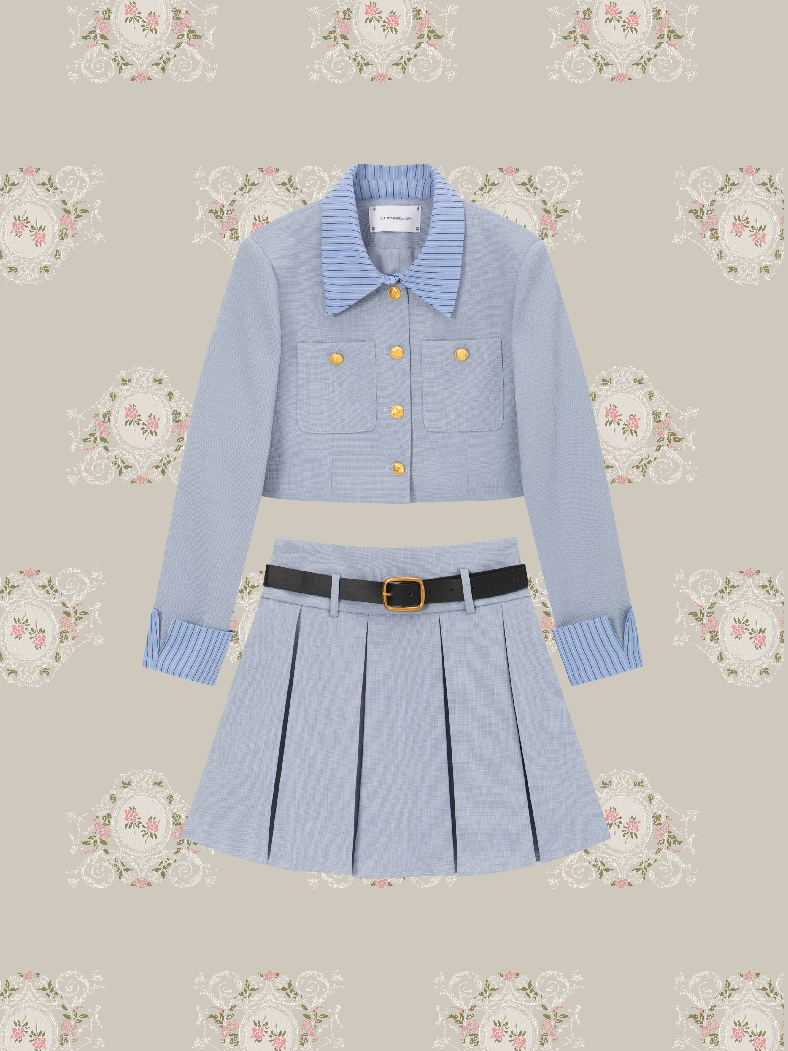 ・予約商品・Patchwork Navy Jacket Set Up