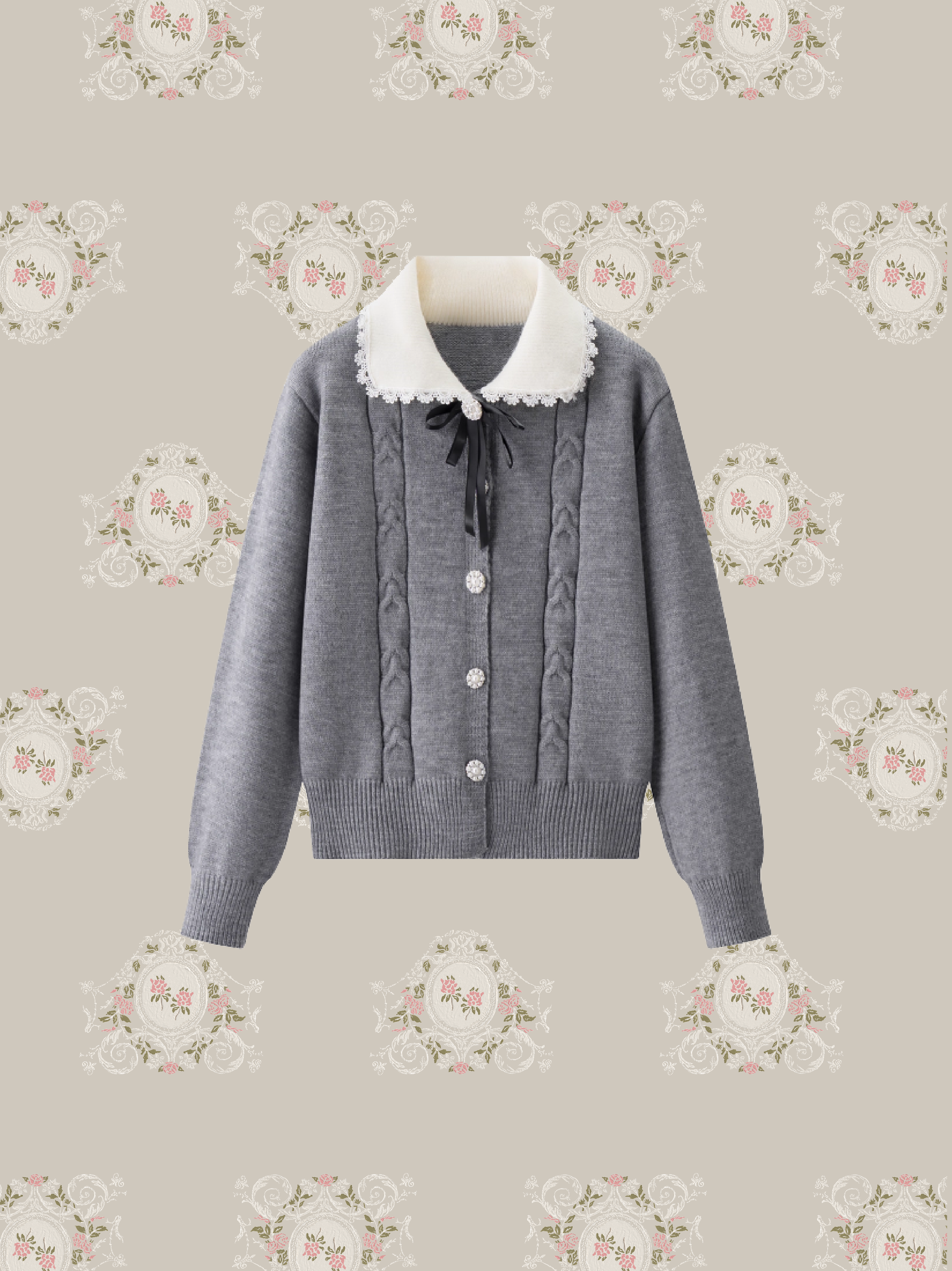 Pearl Button Sweet Rib Cardigan/パールボタン スイートリブカーディガン