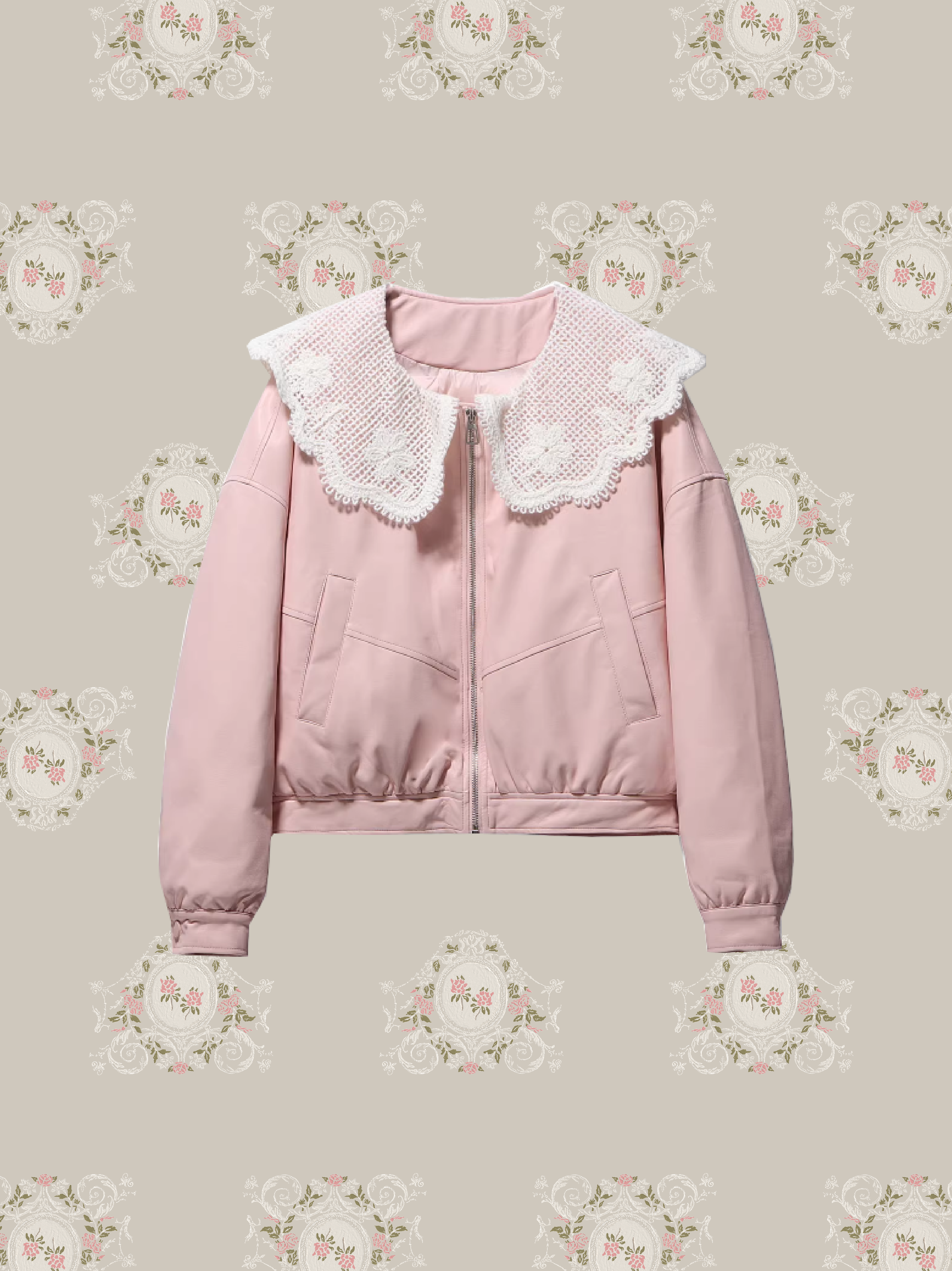 Big Lace Collar Duck Down Coat/ビッグレースカラーダックダウンコート