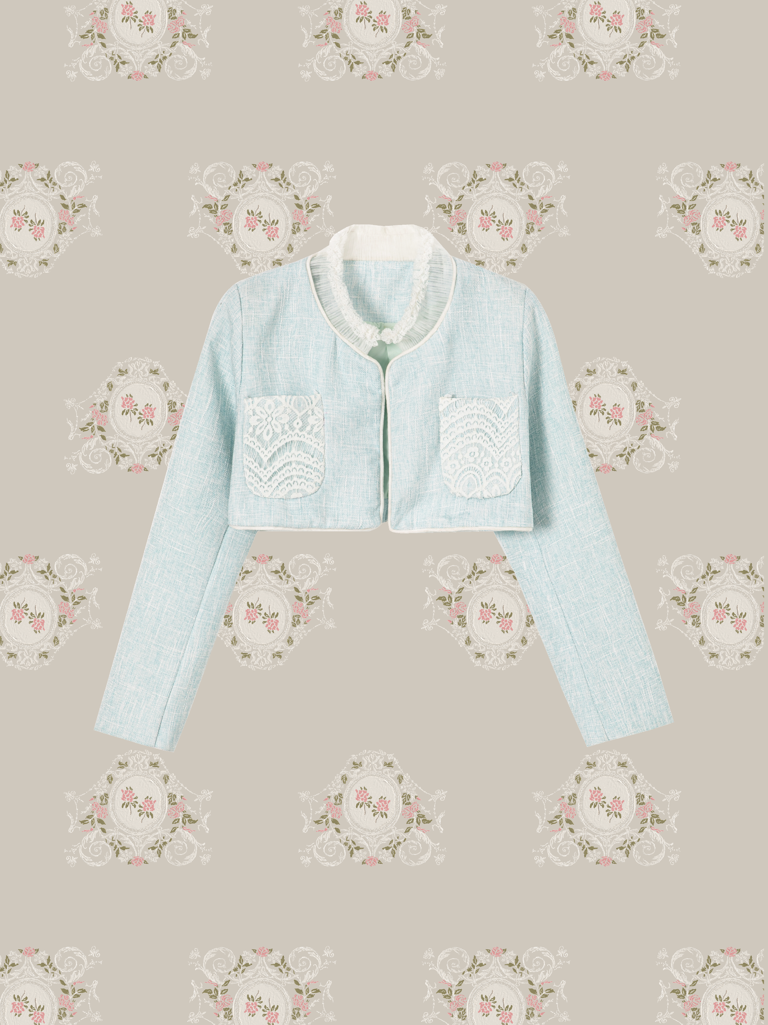 Baby Blue Lace Motif 3 Items Set Up/ベビーブルーレース 3点セット