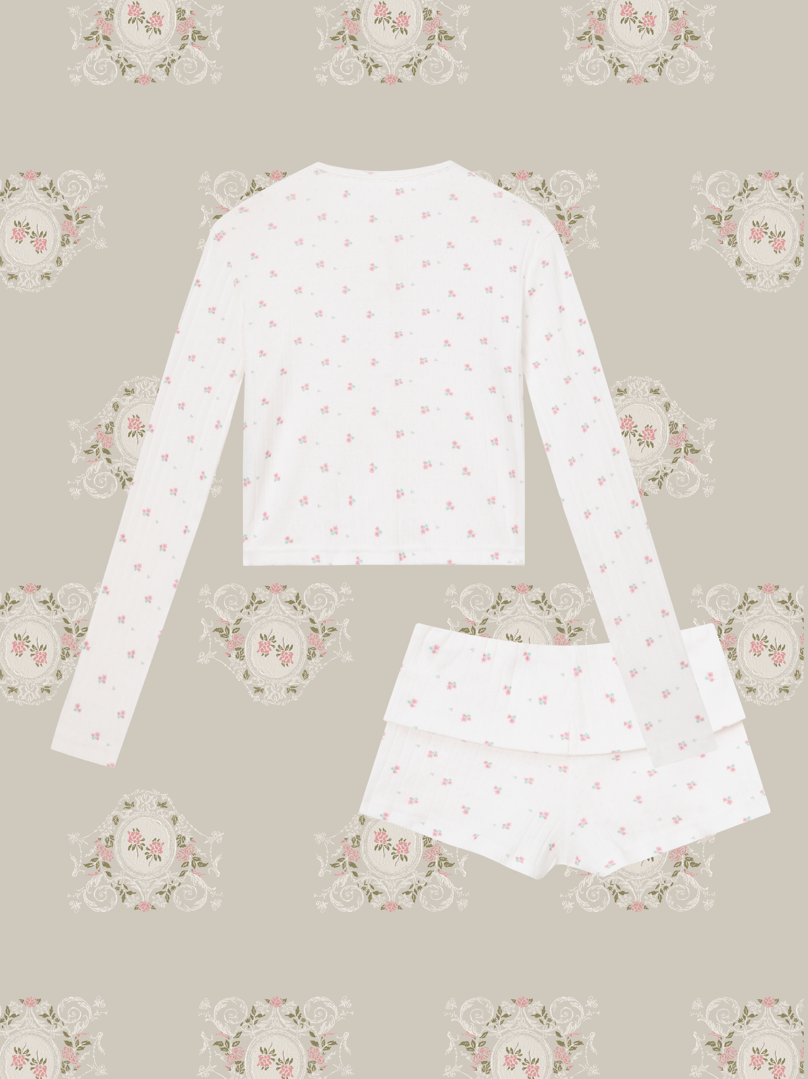 Soft Ditsy Floral 3 Items Set Up/ソフト小花柄3アイテムセットアップ