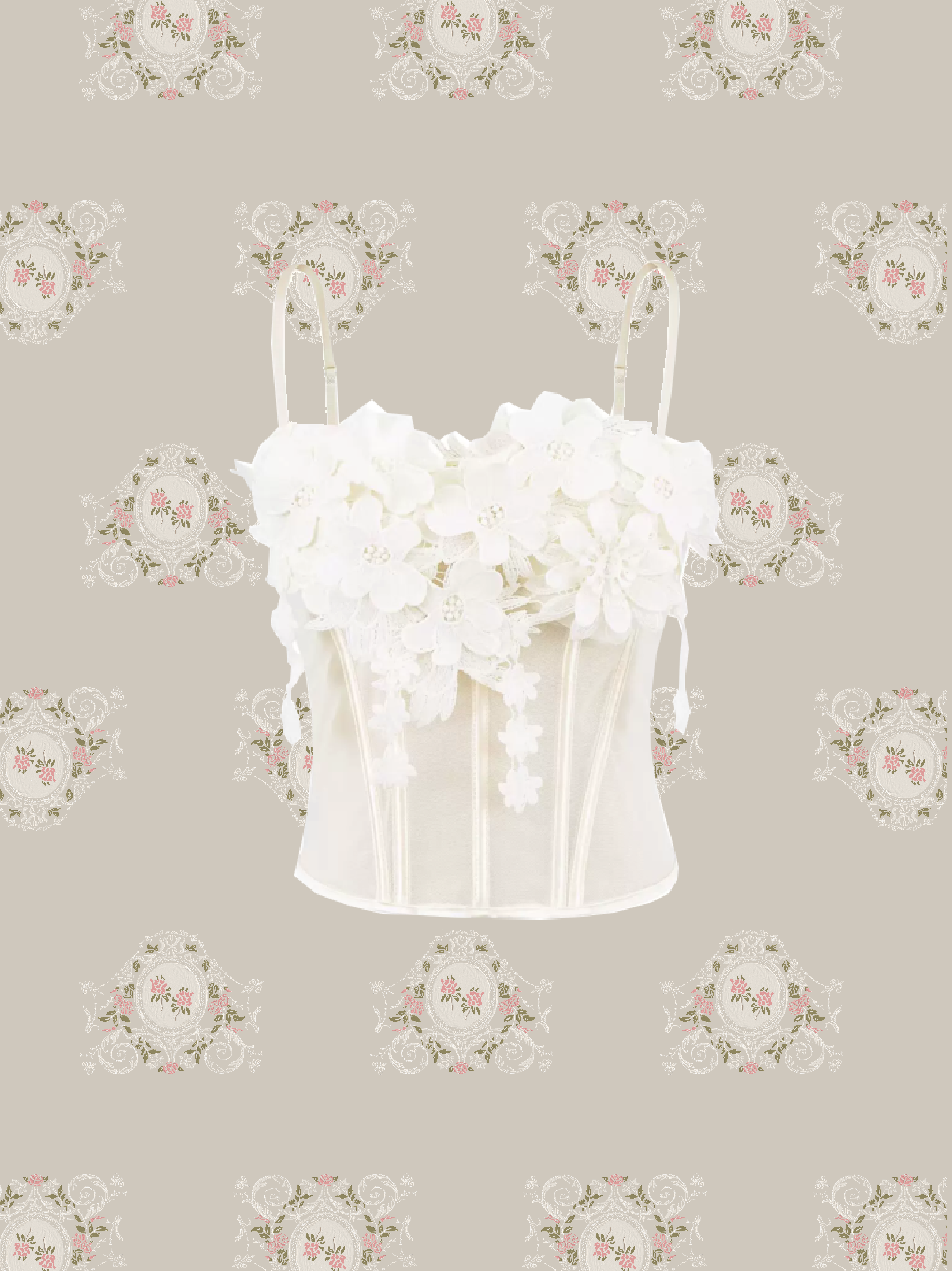 Detail Lace Flower Applique Cami/レースフラワーアップリケキャミソール