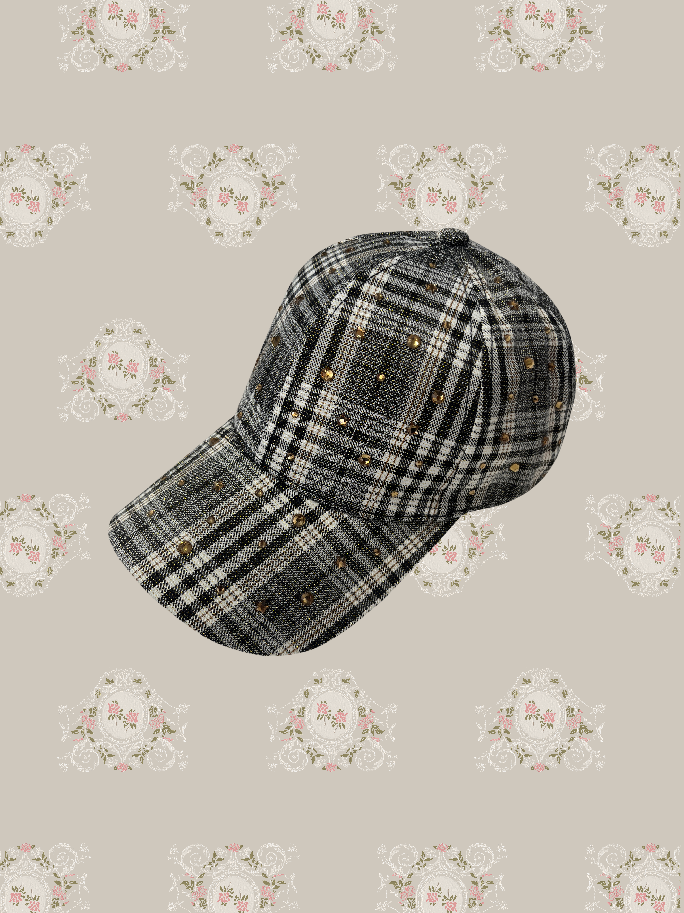 Yellow Gem Plaid Cap
