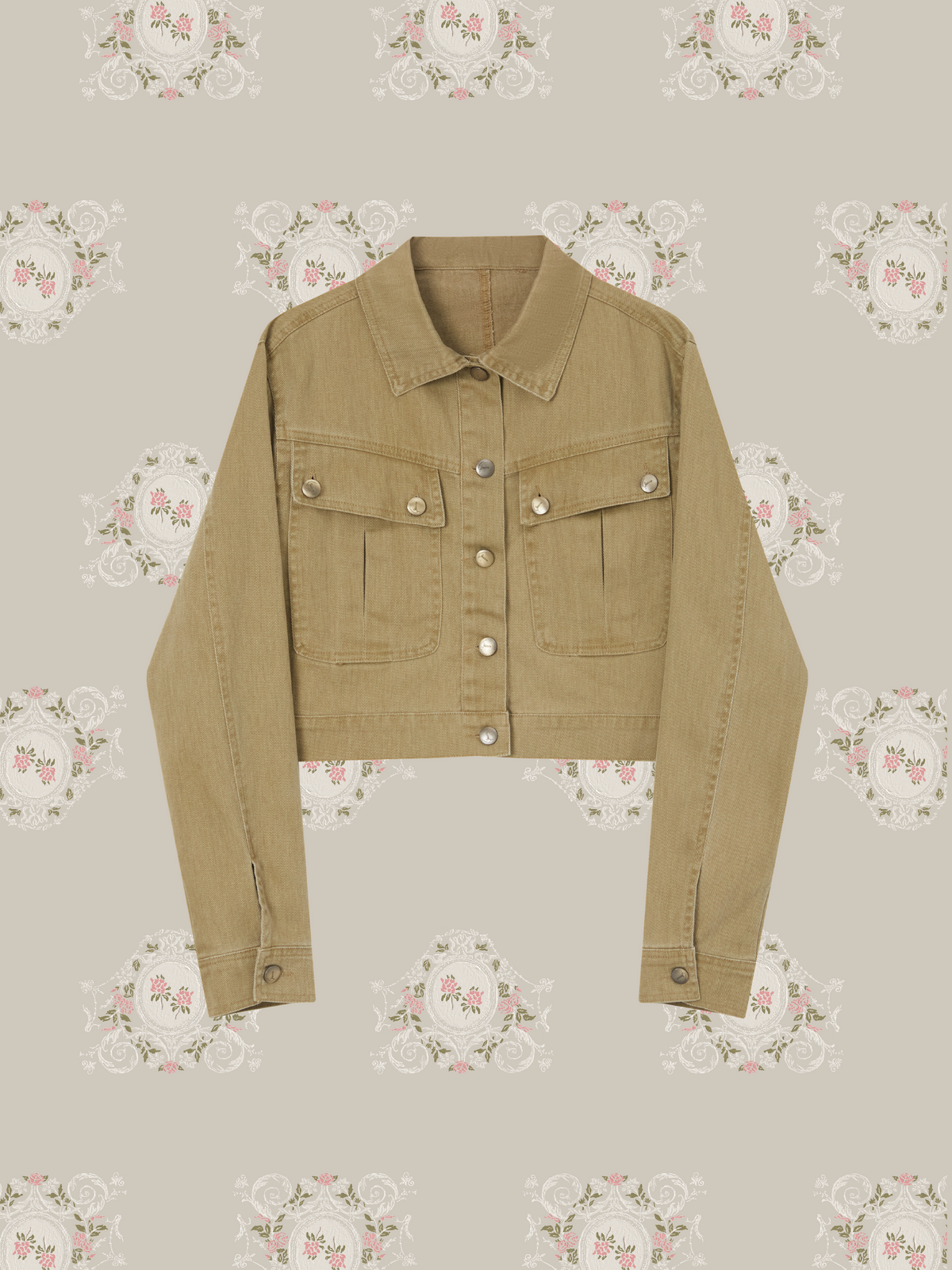 Double Pocket Cropped Denim Jacket Set Up/ダブルポケットクロップドデニムジャケットセットアップ