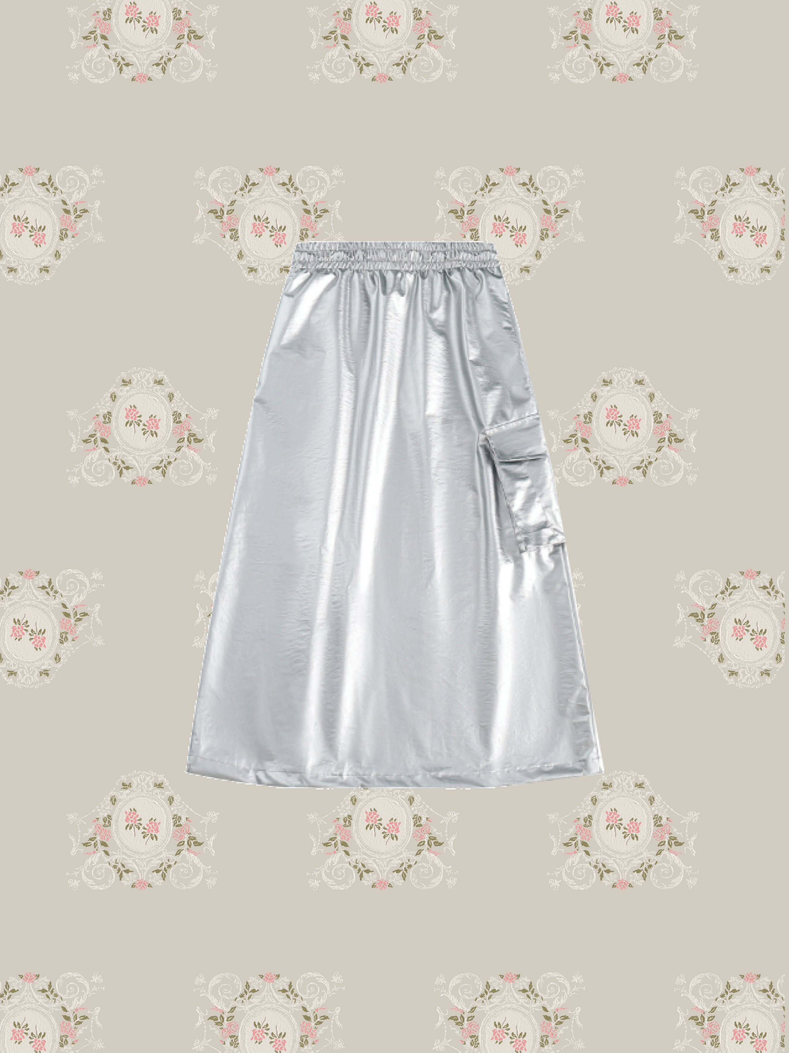Functional Style Silver Skirt ファンクショナルスタイルシルバースカート