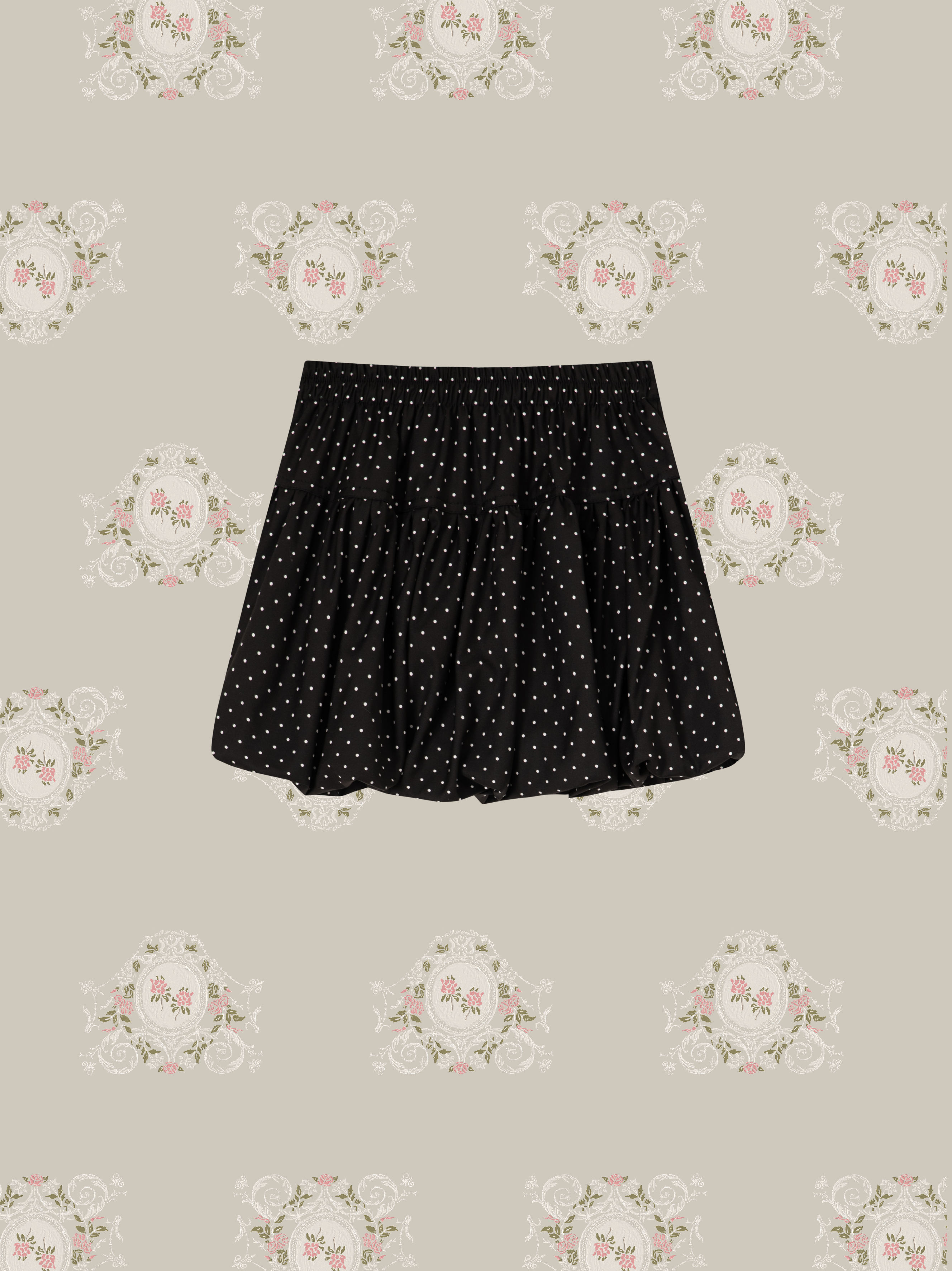 Dots Flare Mini Skirt ドット柄フレアミニスカート