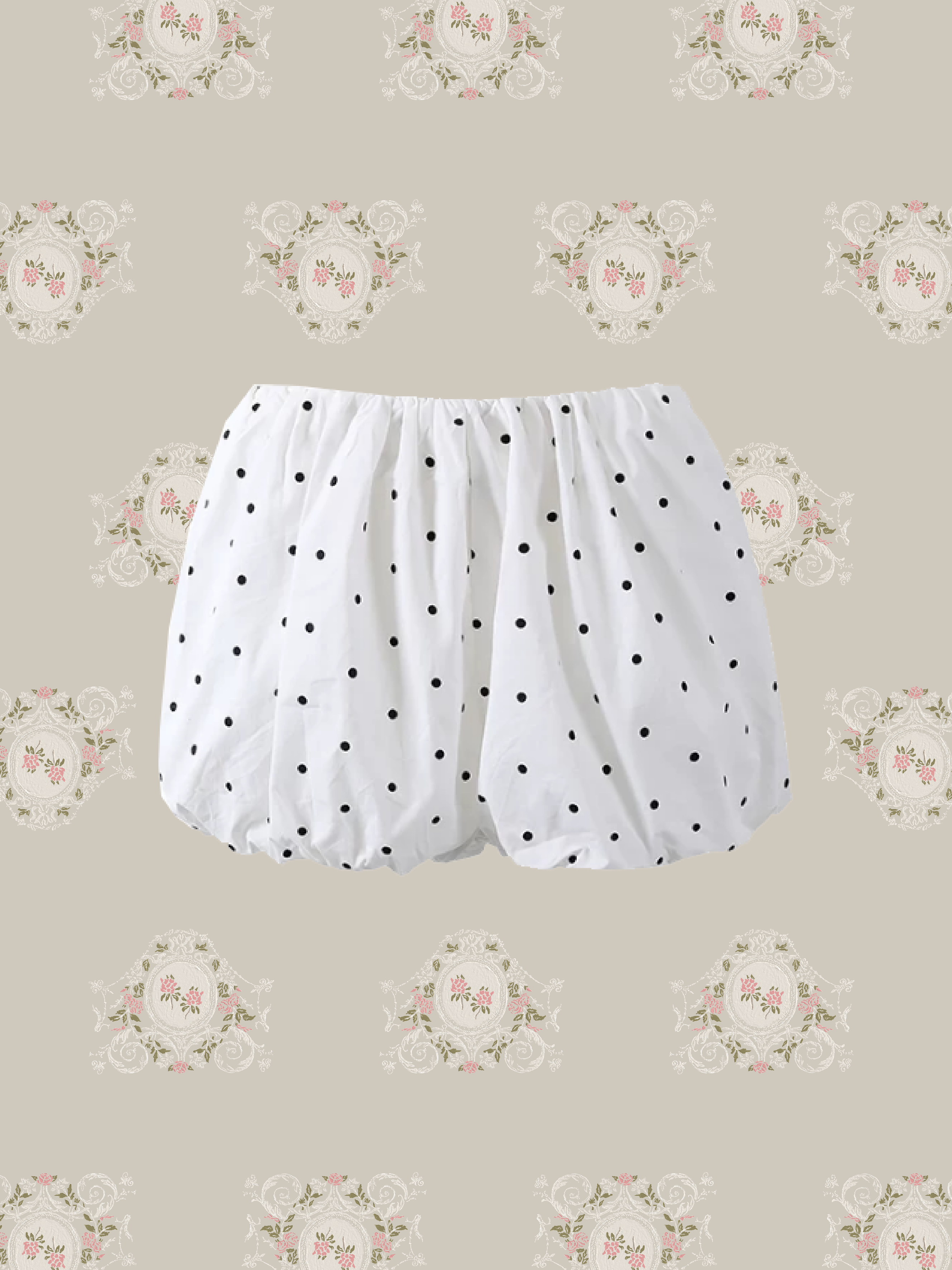 One-Shoulder Puff Sleeve Bubble Shorts Set Up/ワンショルダーパフスリーブバブルショートパンツセットアップ