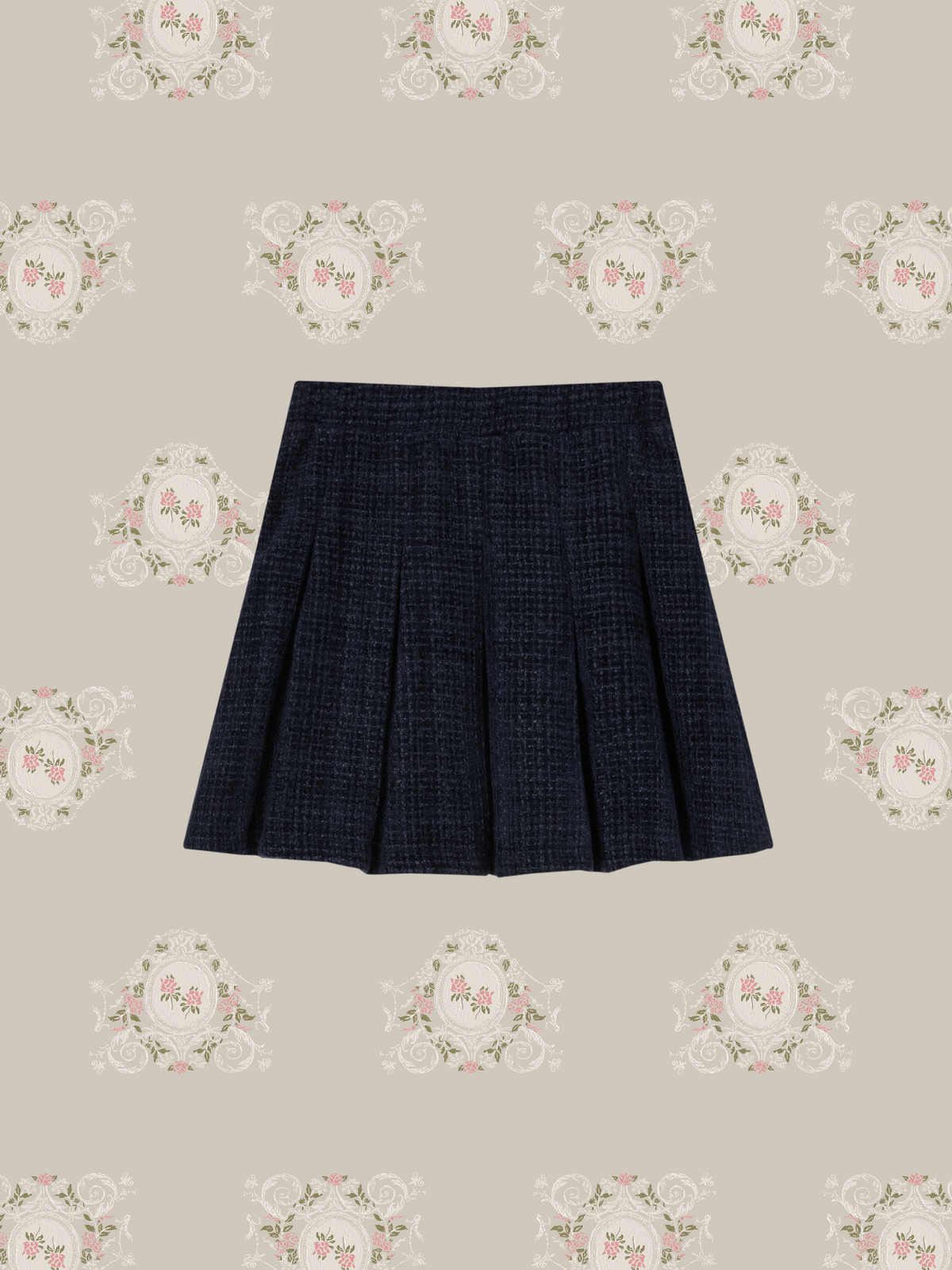 Denim Contrast Tweed Cropped Jacket Set Up/デニムツイードクロップドジャケットセットアップ