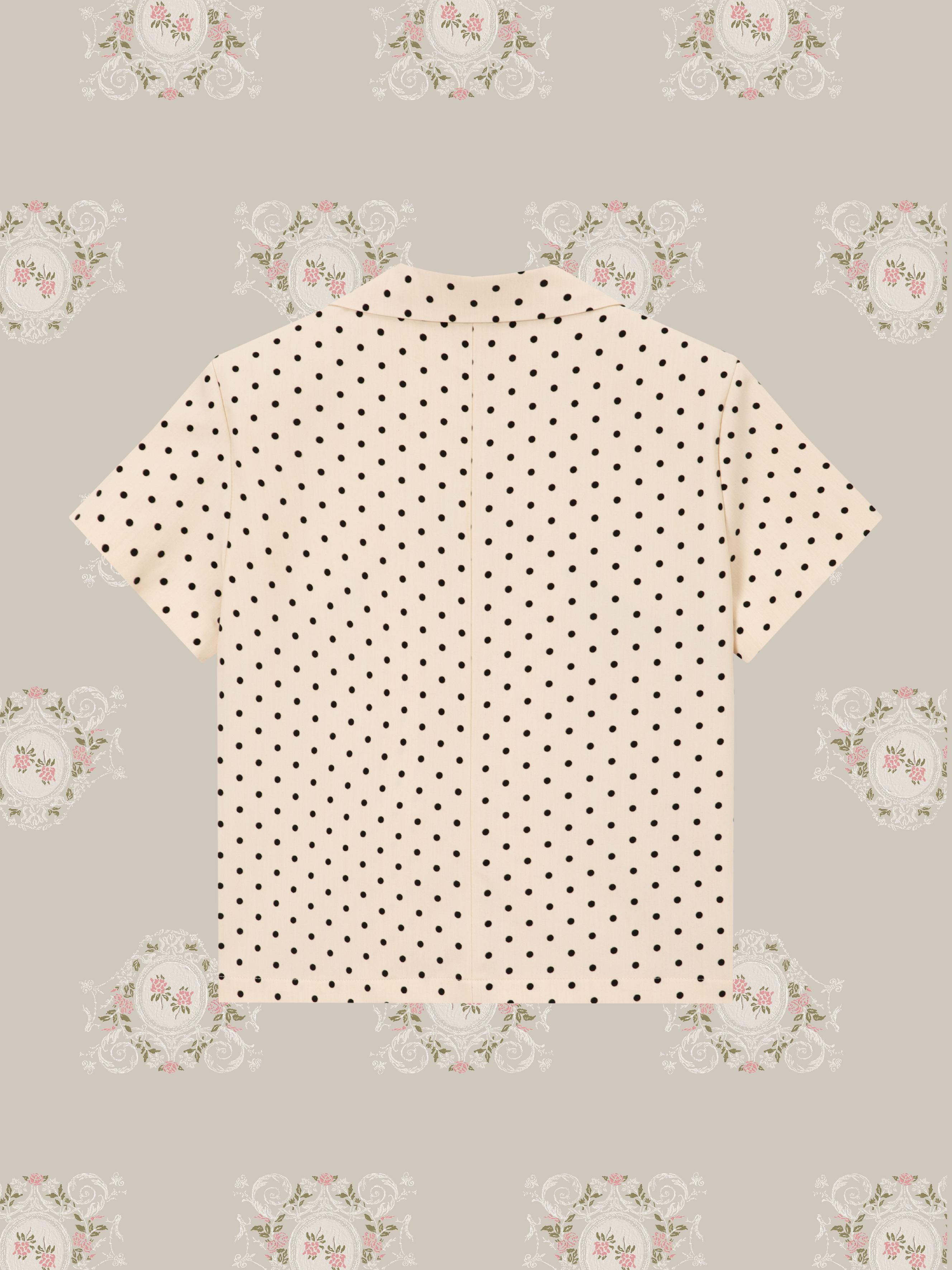 予約商品・Dots Shirring Mesh Deco Short Jacket/ドットシャーリングメッシュショートジャケット