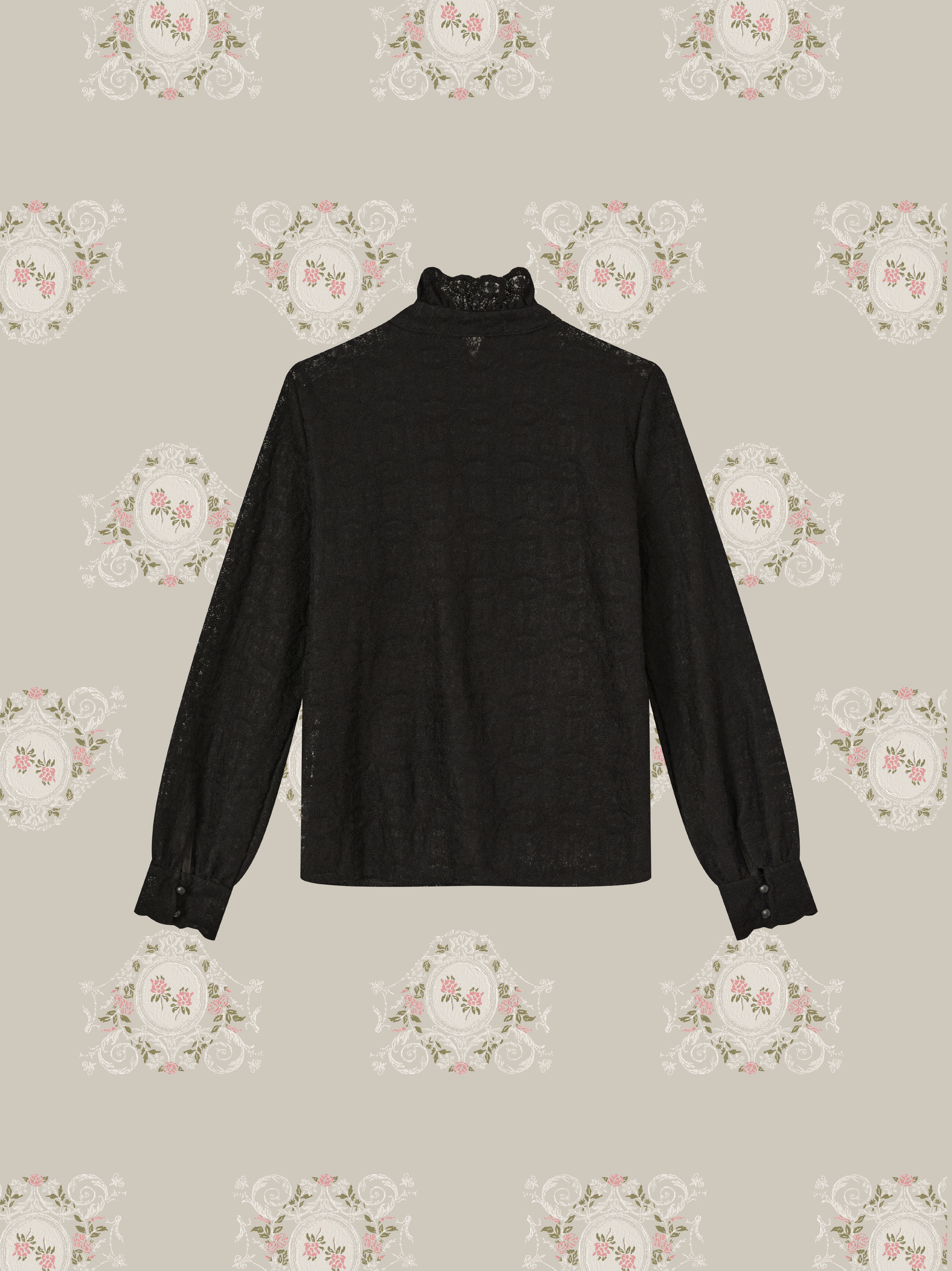 Texture Lace Motif Blouse テクスチャーレースモチーフブラウス