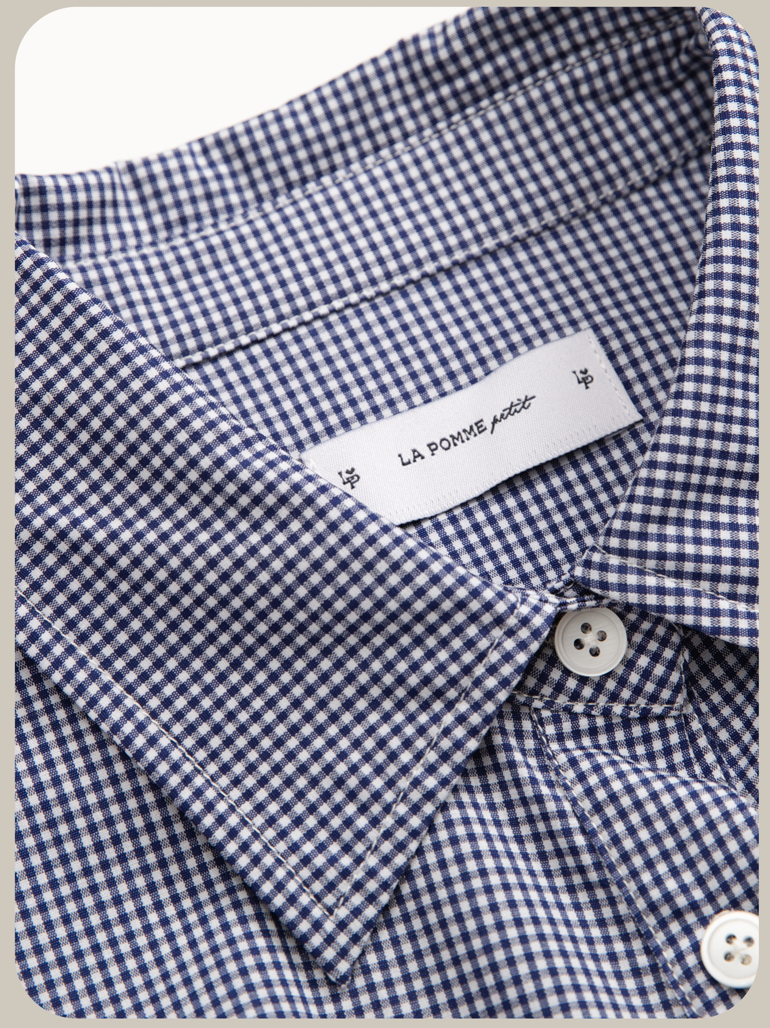 予約商品・Lace Piping Gingham Check Shirt/レースパイピングギンガムチェックシャツ