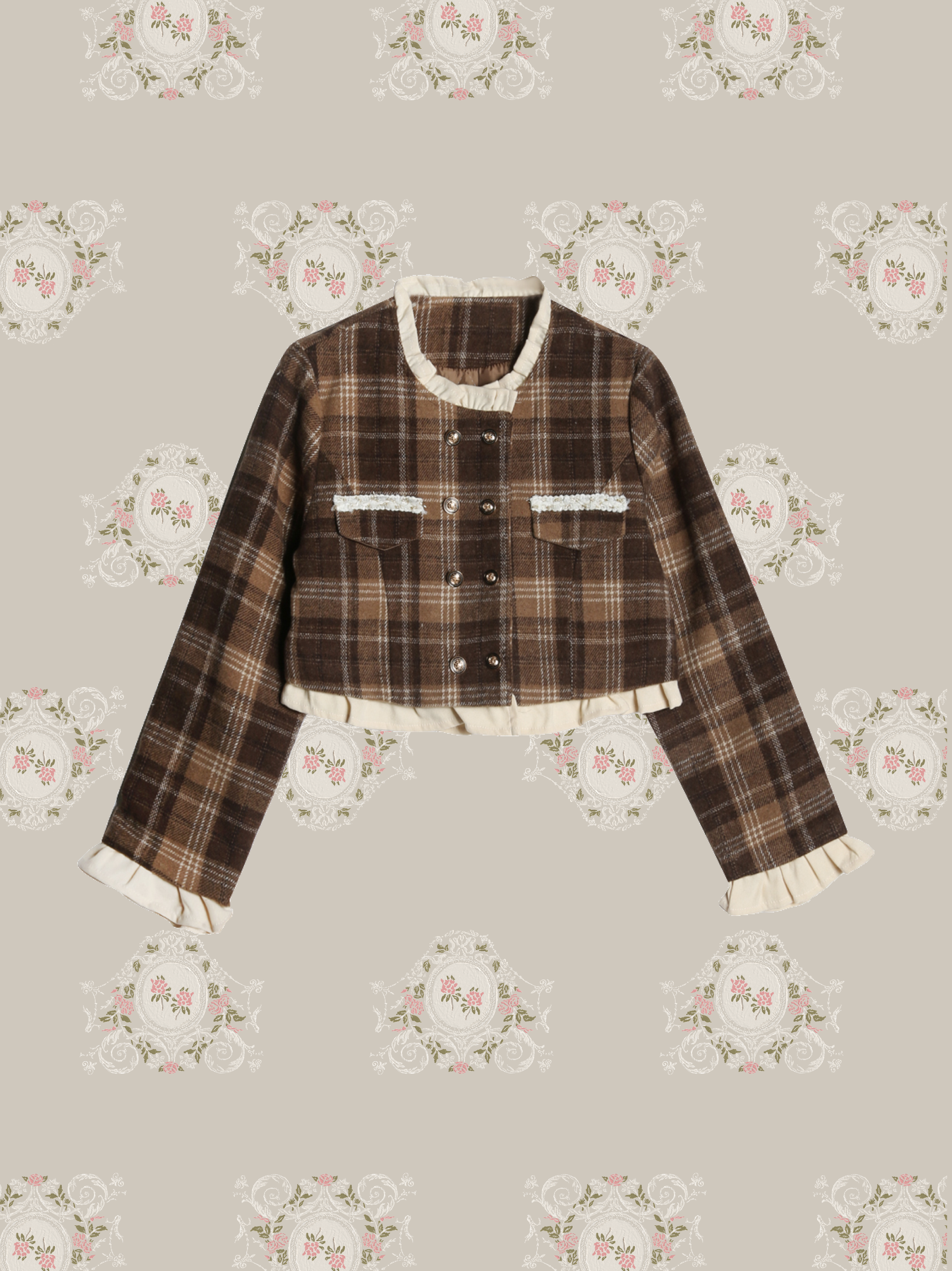 ・予約商品・Vintage Plaid Down Jacket Set-Up/ヴィンテージチェック柄中綿ジャケットセットアップ