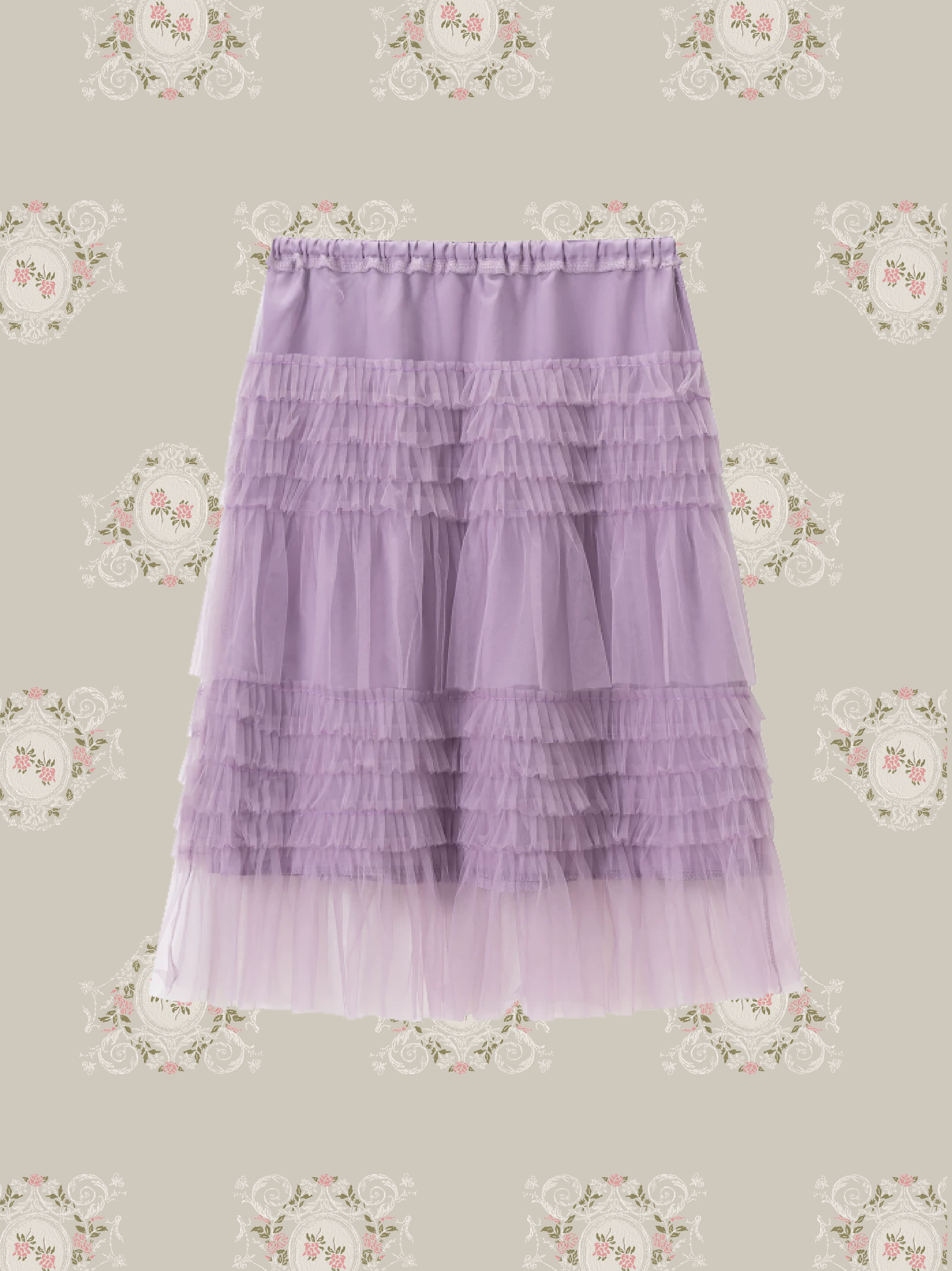 Ruffle Flare Mesh Skirt/フリルフレアメッシュスカート