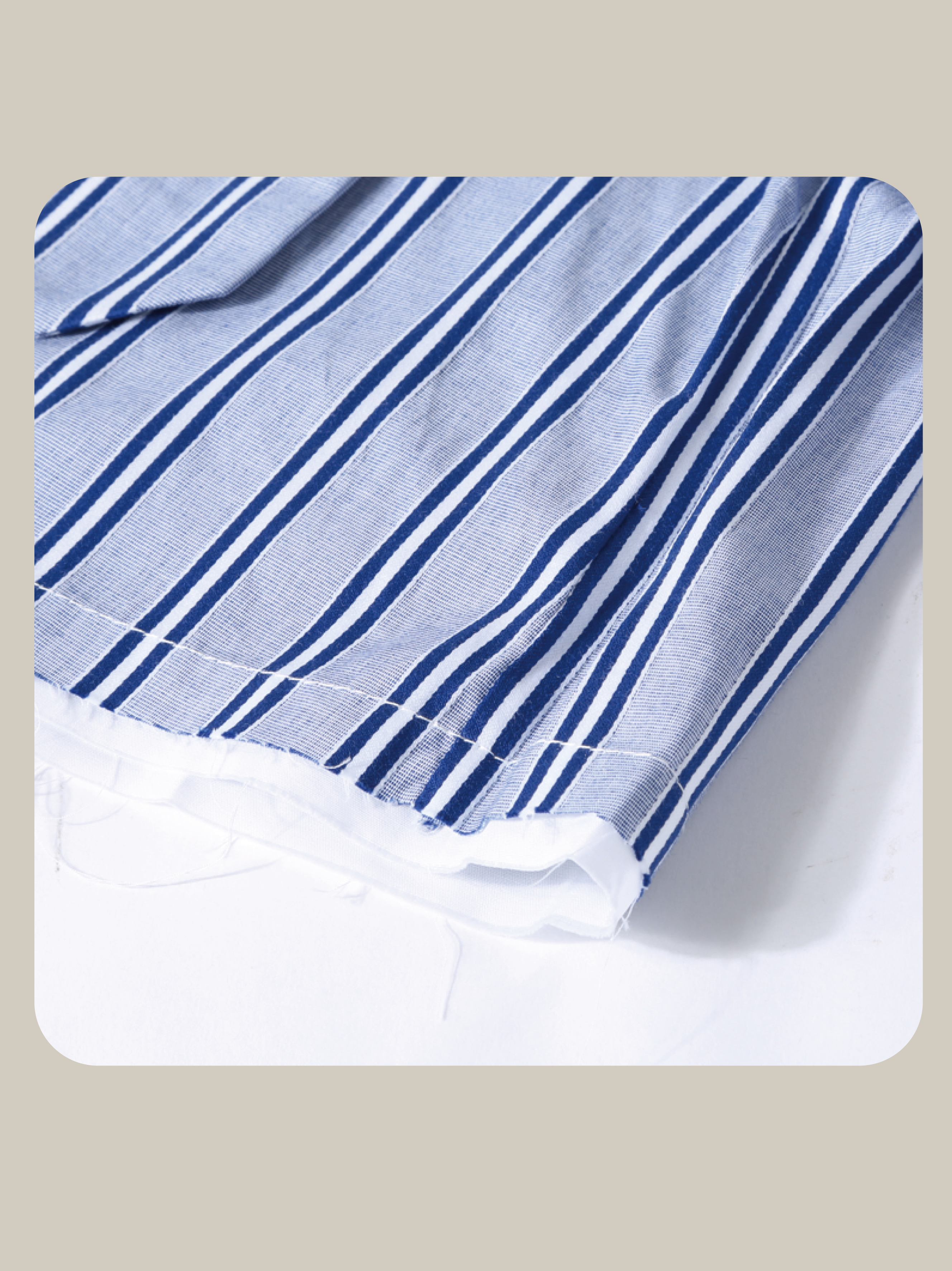 Striped Blue Short Shirt/ストライプブルーショートシャツ