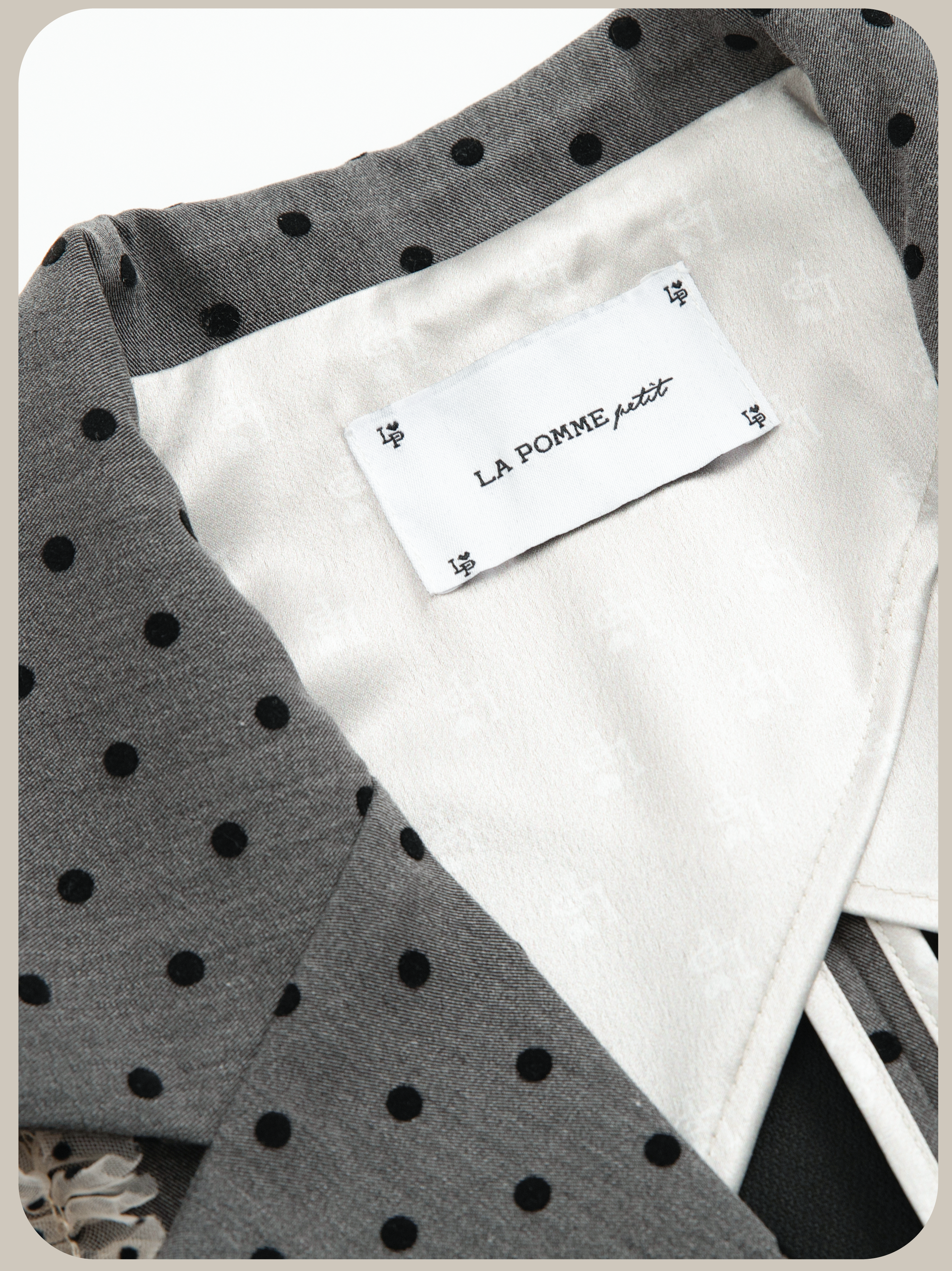 予約商品・Dots Shirring Mesh Deco Short Jacket/ドットシャーリングメッシュショートジャケット