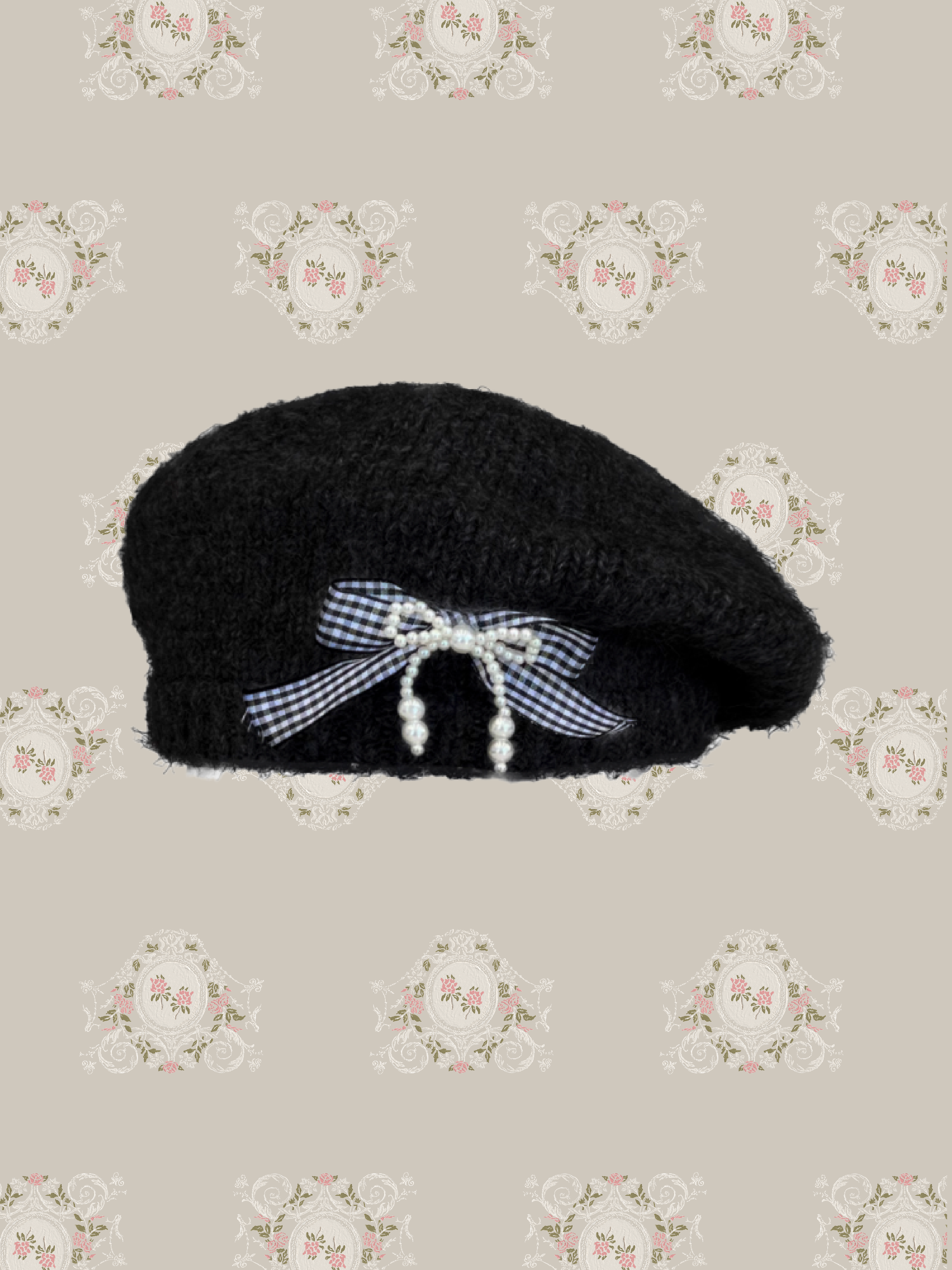 Pearl Fluffy Knit Beret/パールふわふわニットベレー