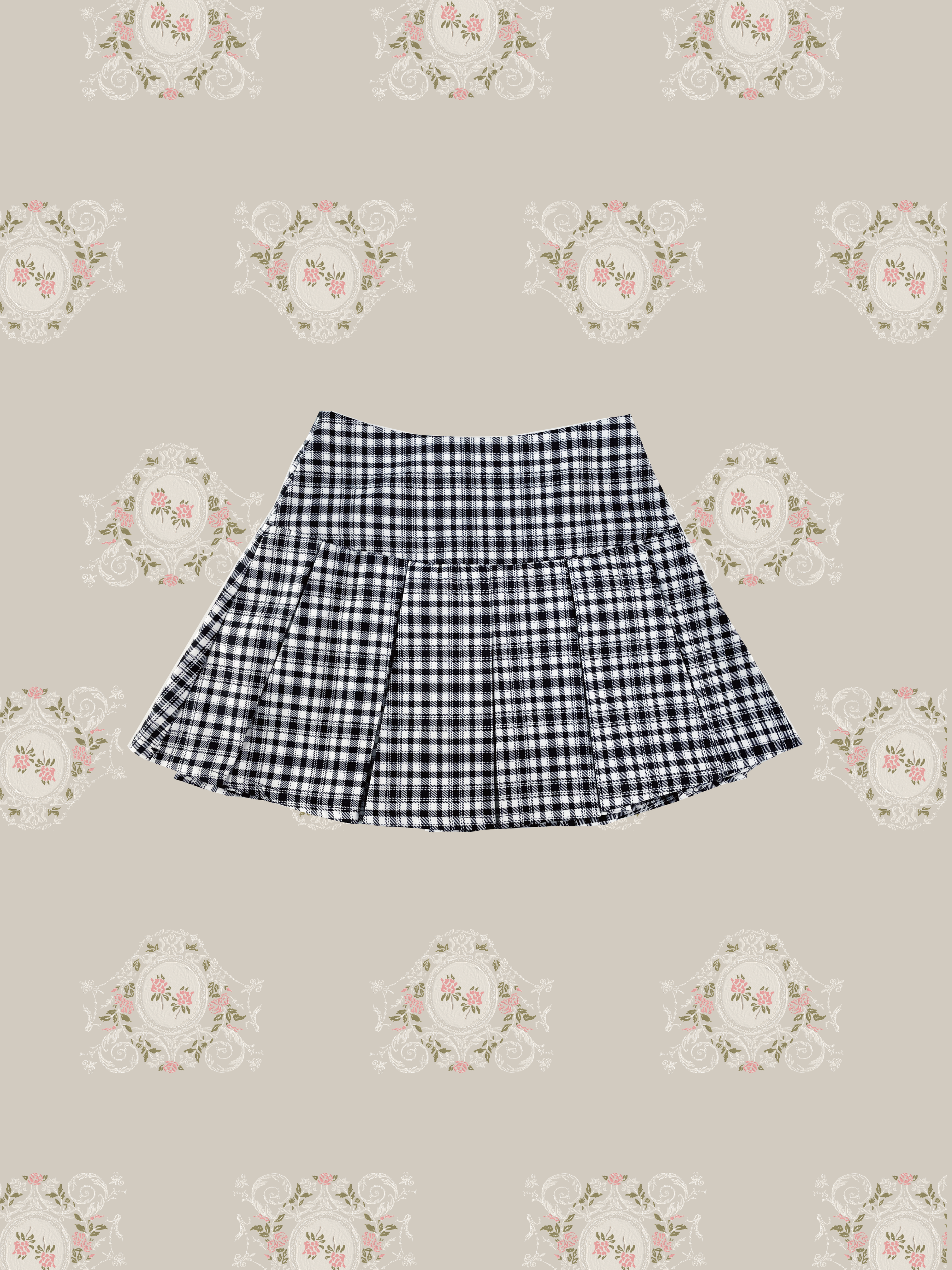 Check Motif Mini Skirt Set Up/チェックモチーフミニスカートセットアップ