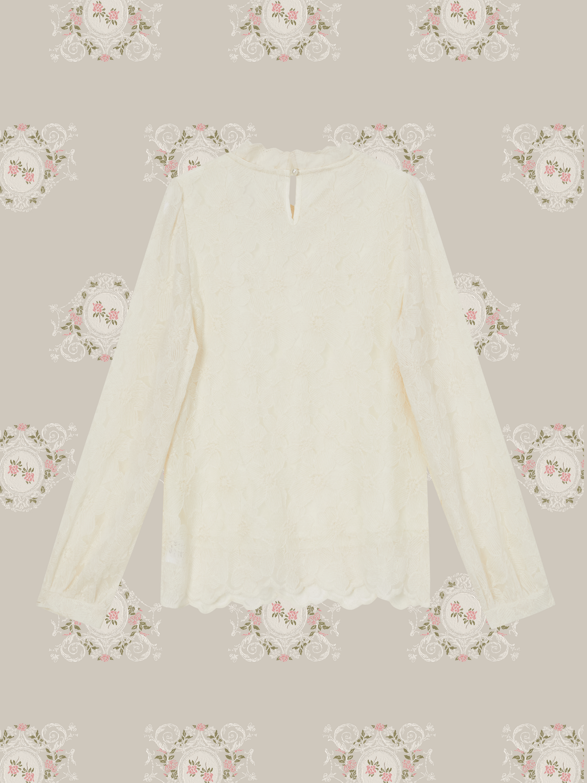 Polka Dot Dress Lace Bow Blouse Set Up/ドット柄ワンピース＆レースリボンブラウスセットアップ