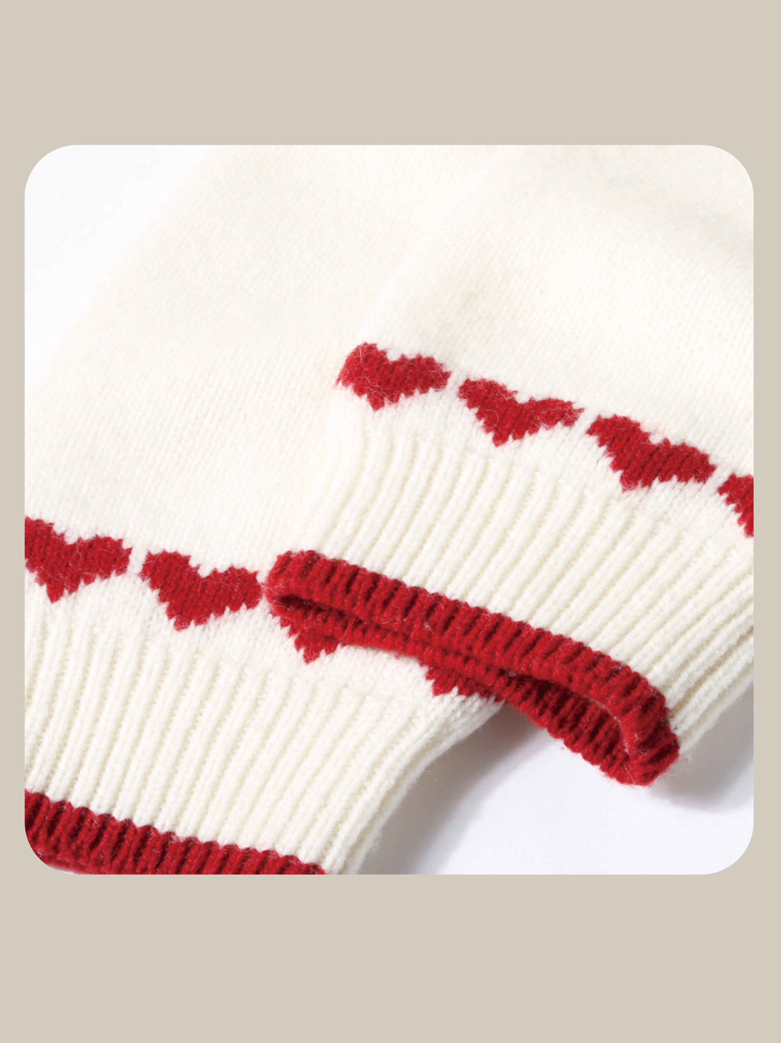 Heart Motif Piping Wool Sweater/ハートモチーフパイピングウールセーター
