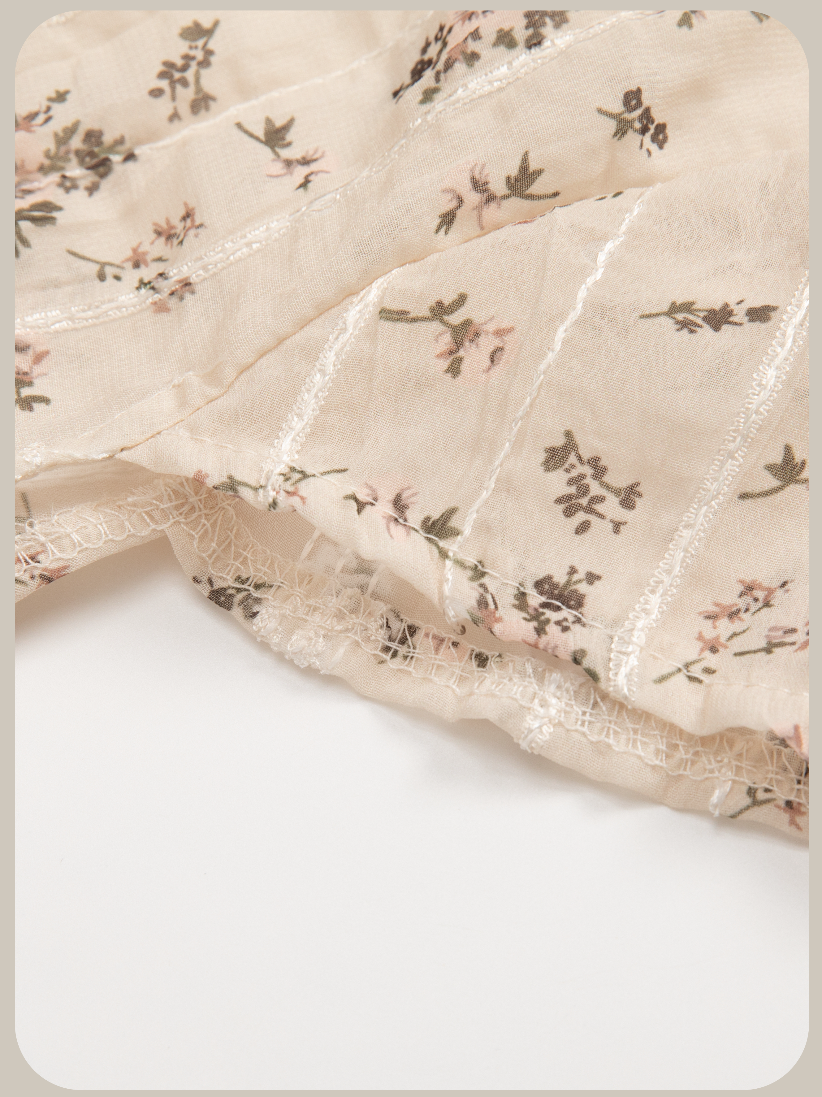 Bow Tie Vintage Floral Blouse Set Up/ボウタイ付きヴィンテージ花柄ブラウスセットアップ