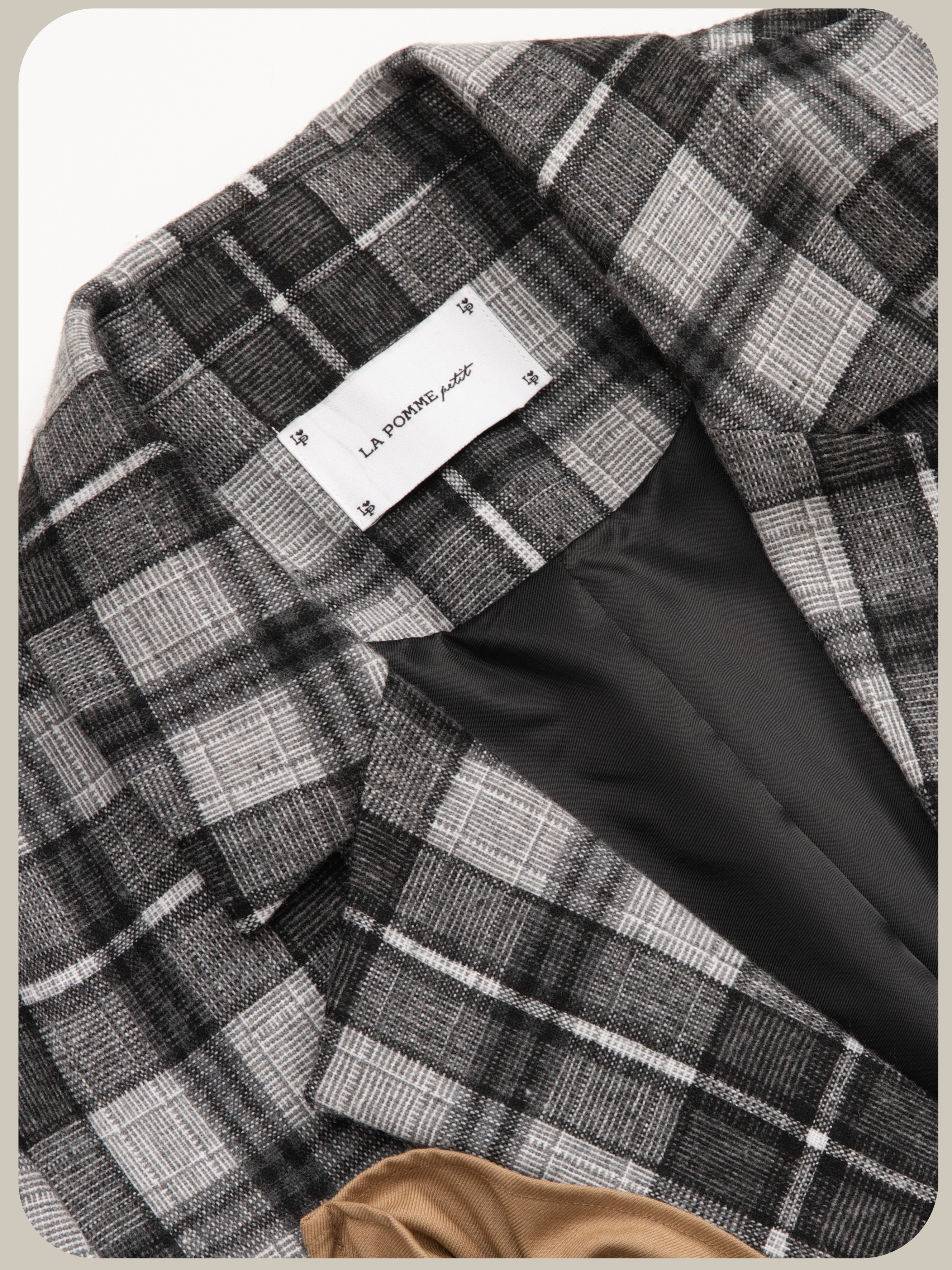 ・予約商品・Check Frill Decorate Jacket/チェック柄フリルジャケット